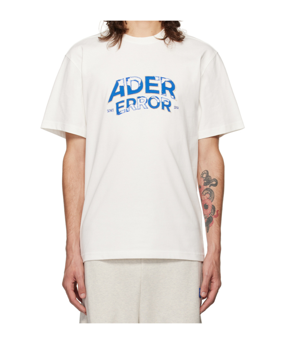 Shop Ader Error Logo Round-neck T-shirt In White