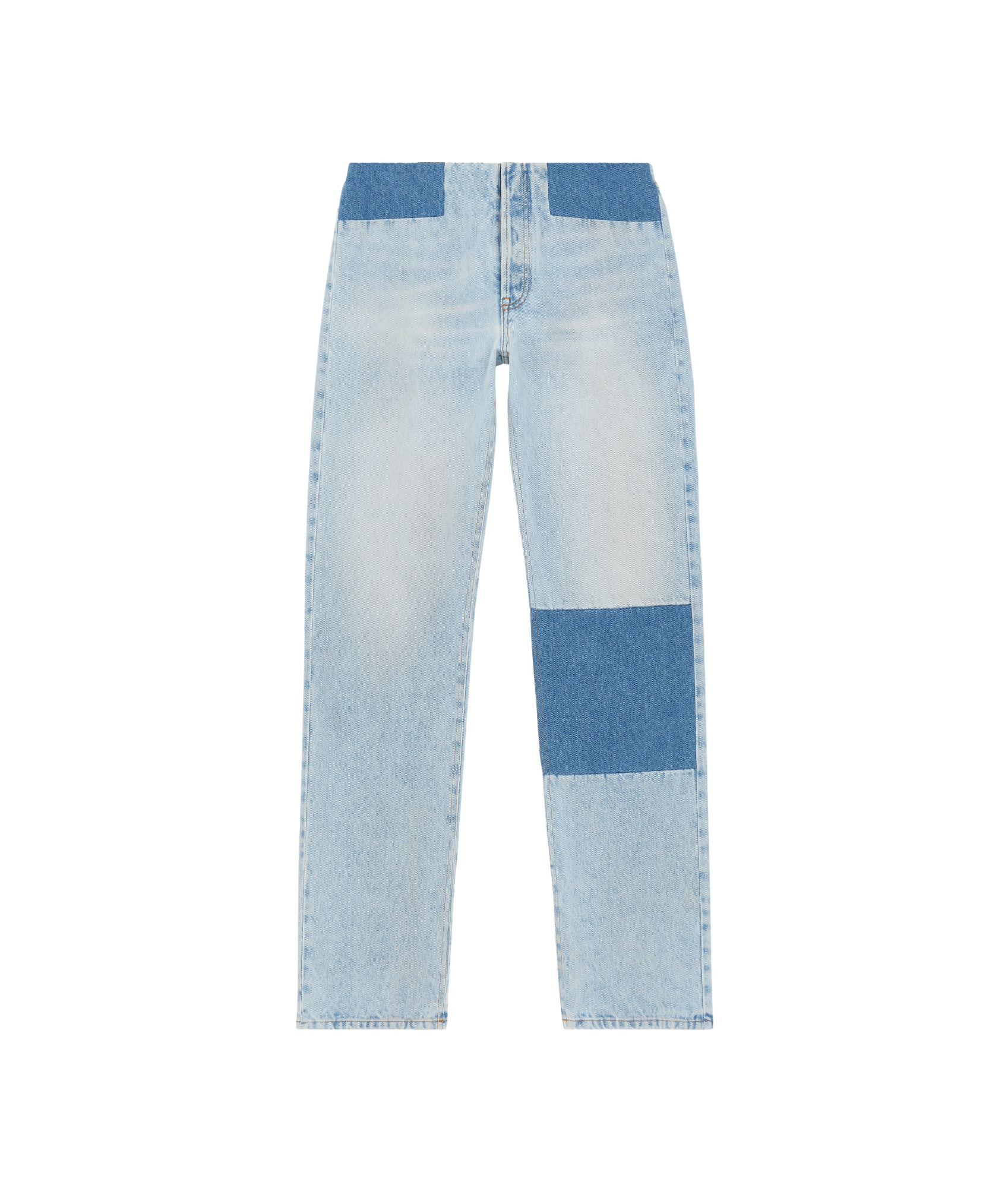 Shop Mm6 Maison Margiela Patchwork Jeans In Blue