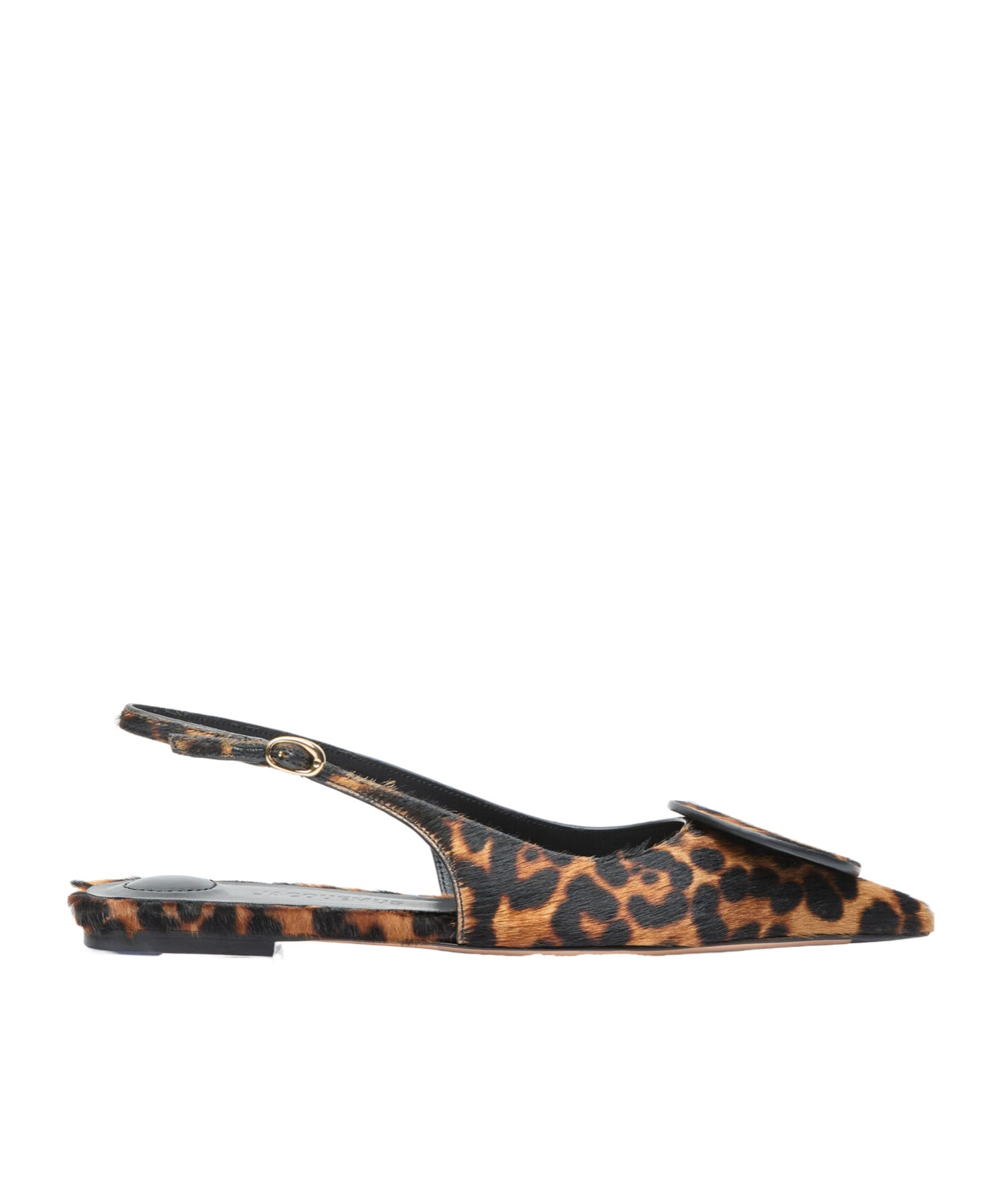 Jacquemus Pointed Flat Shoes In Black
