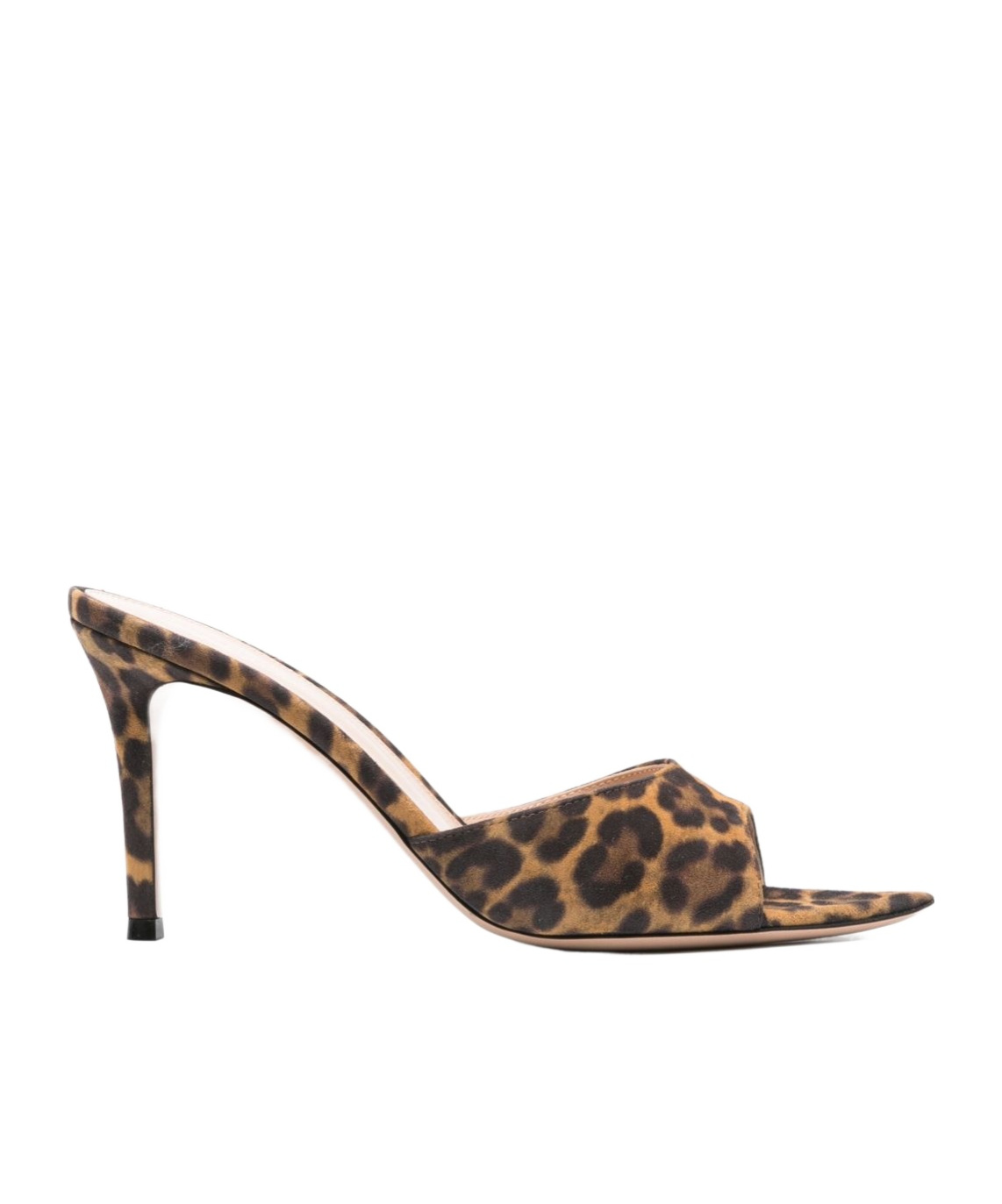 Gianvito Rossi 90mm Leopard-print Open-toe Mules In Brown