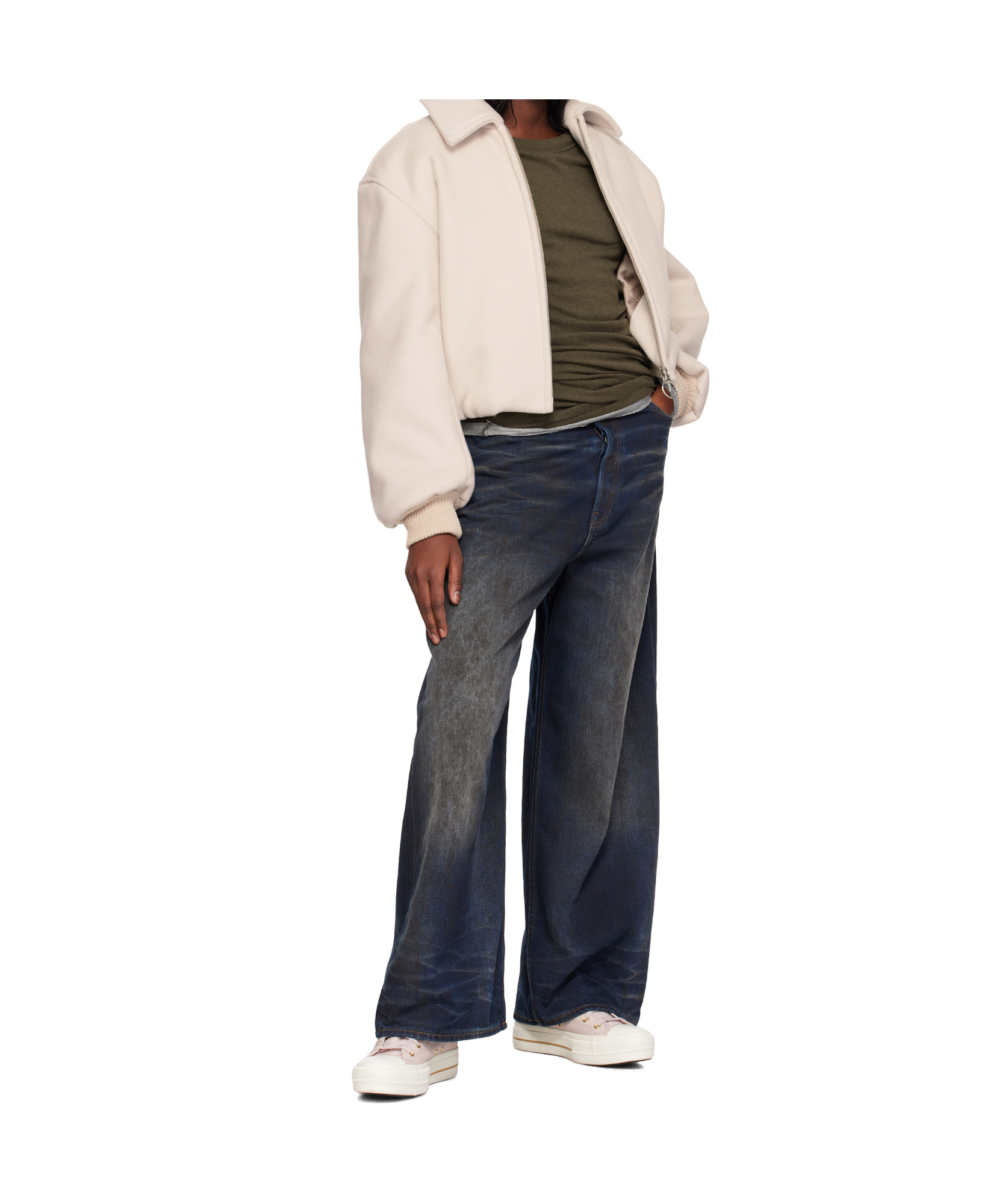 Converse Lace-up High-top Casual Shoes In White
