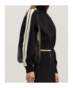 Palm Angels Zip-up Sculptural Track Jacket In Black
