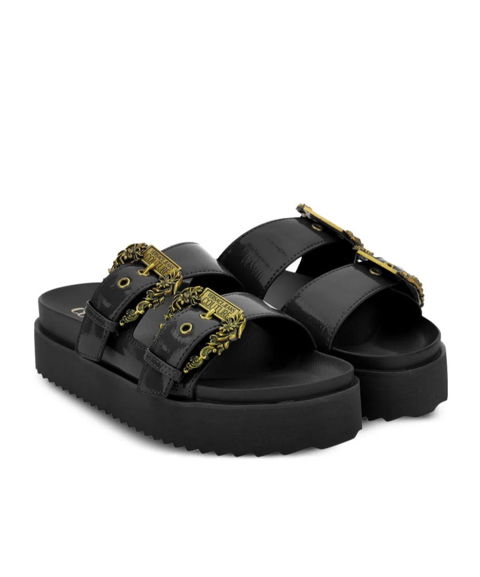 Versace Jeans Arizona Slides In Black