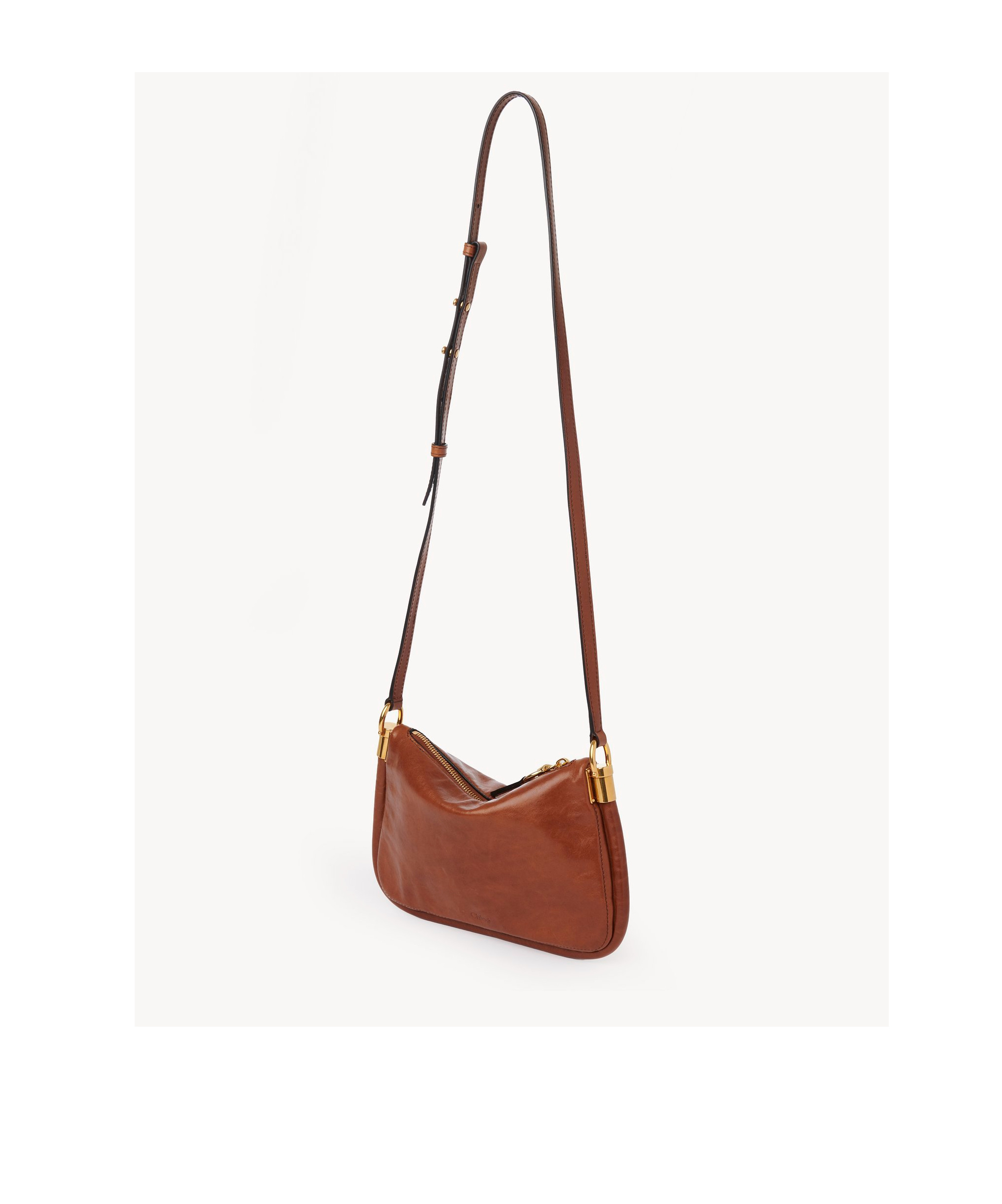 Chloé Logo Mini Shoulder Bag In Brown