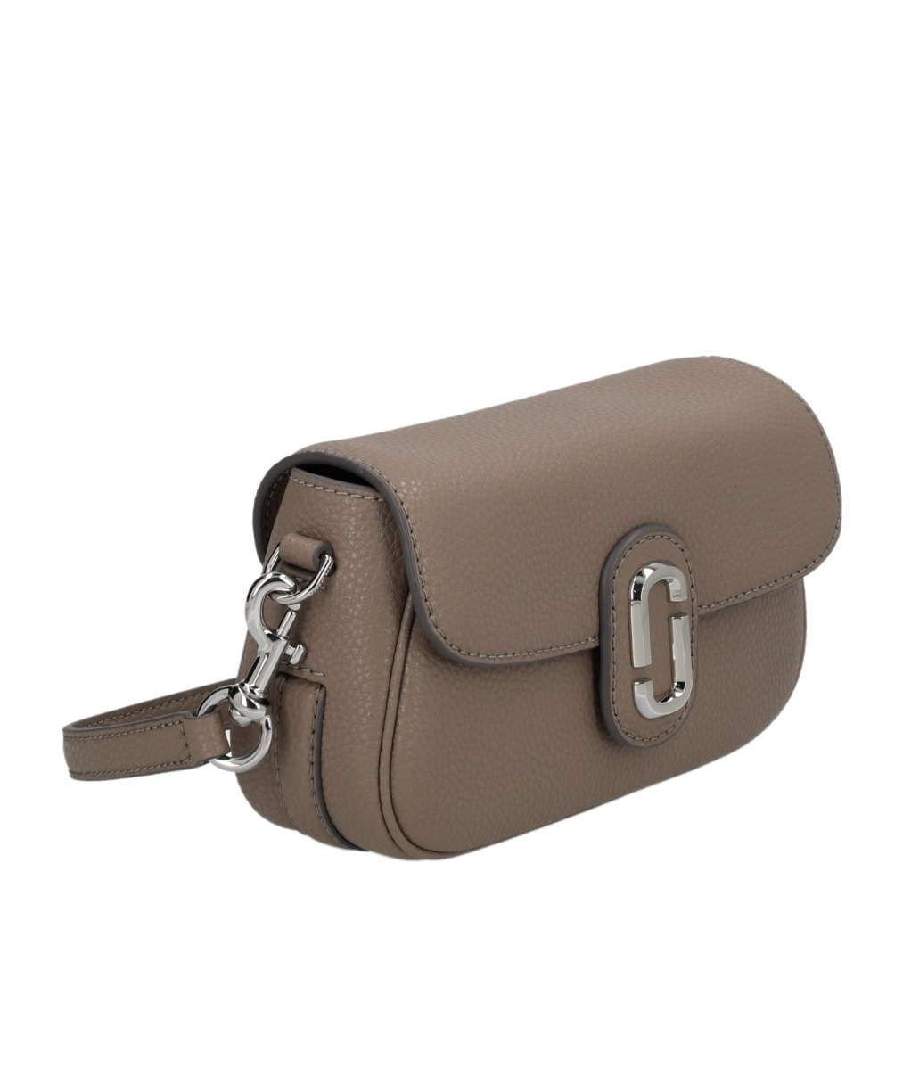 Marc Jacobs Chain Strap Pebbled Texture Shoulder Bag In Gray