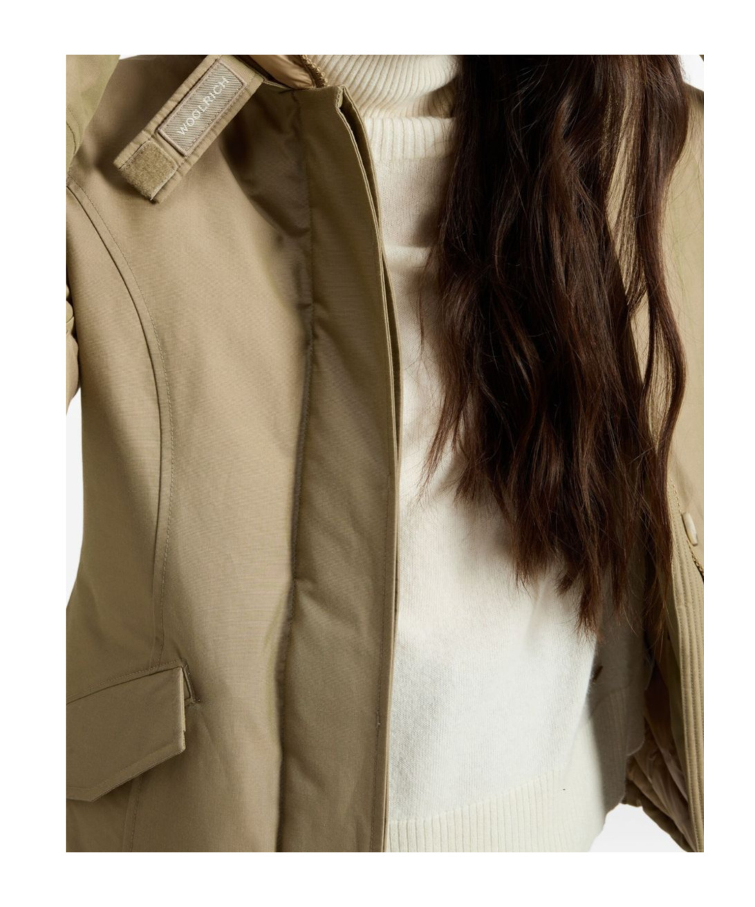 Woolrich Sand Cotton Blend Arctic Parka In Brown