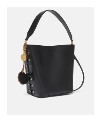 Stella Mccartney Frayme Top Handle Bag In Black