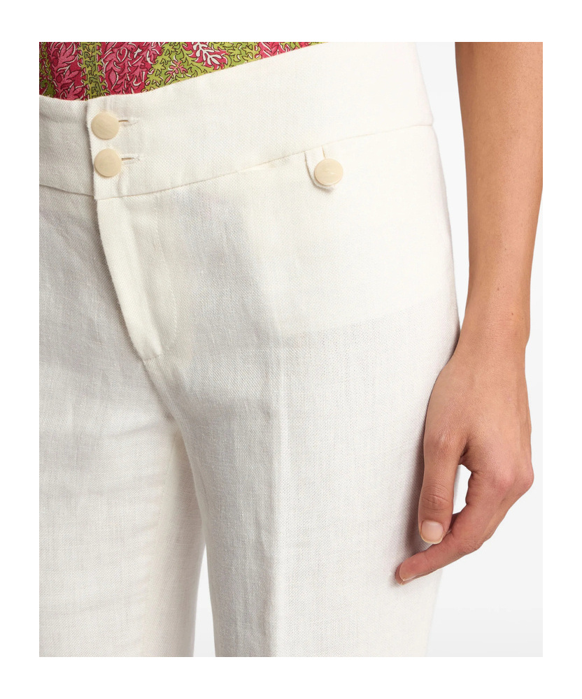 Etro Straight-leg Casual Pants In White