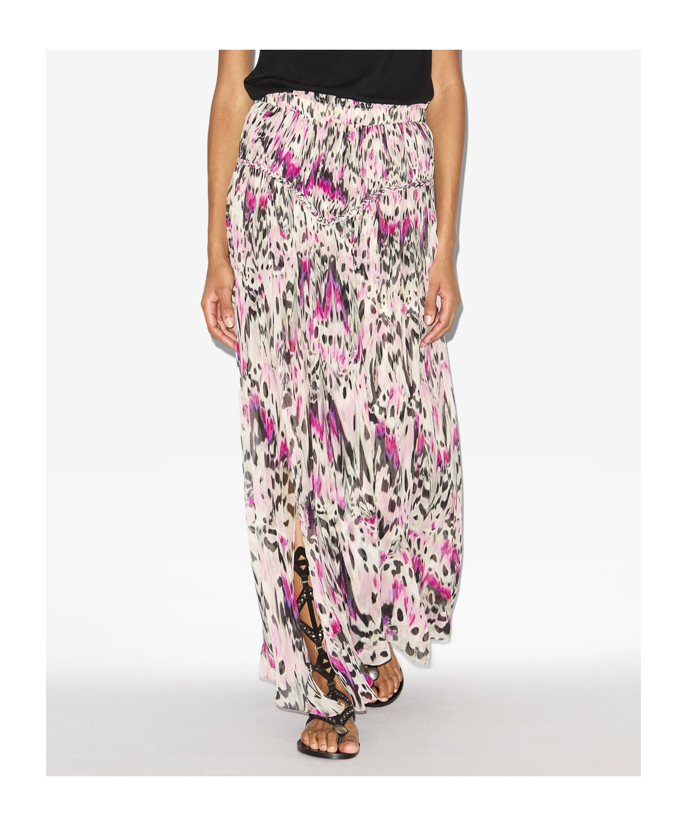 Isabel Marant Rolande Abstract Patterned Maxi Skirt In Multi