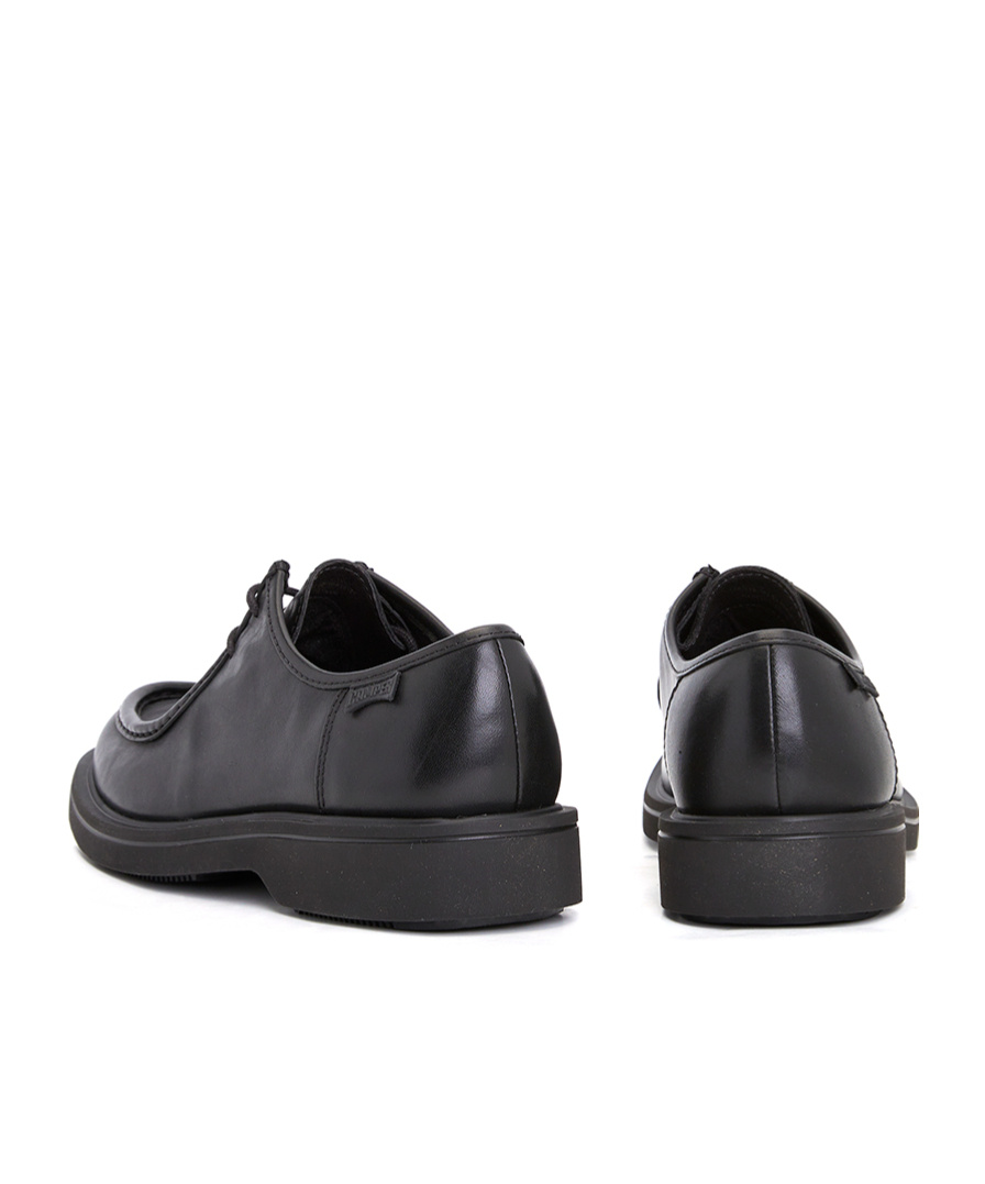 Camper Round Head Loafer Shoes In Black
