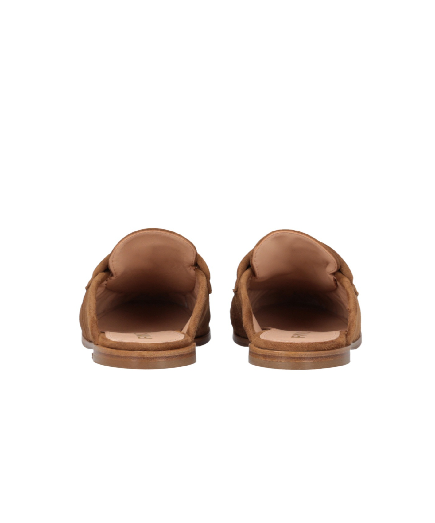 Pinko Mocassins Mules Plats En Daim In Brown