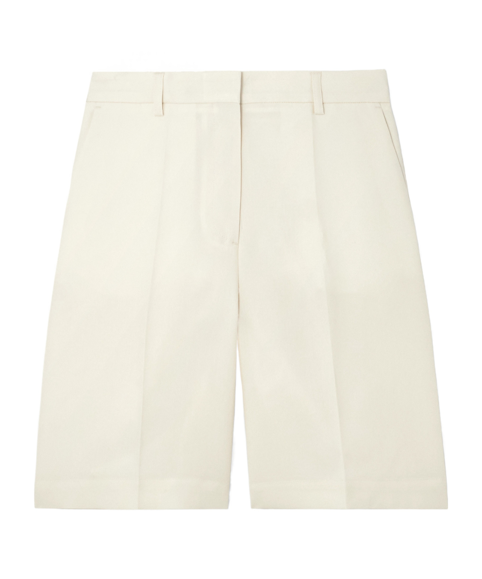 Totême Belt Loop Shorts In White