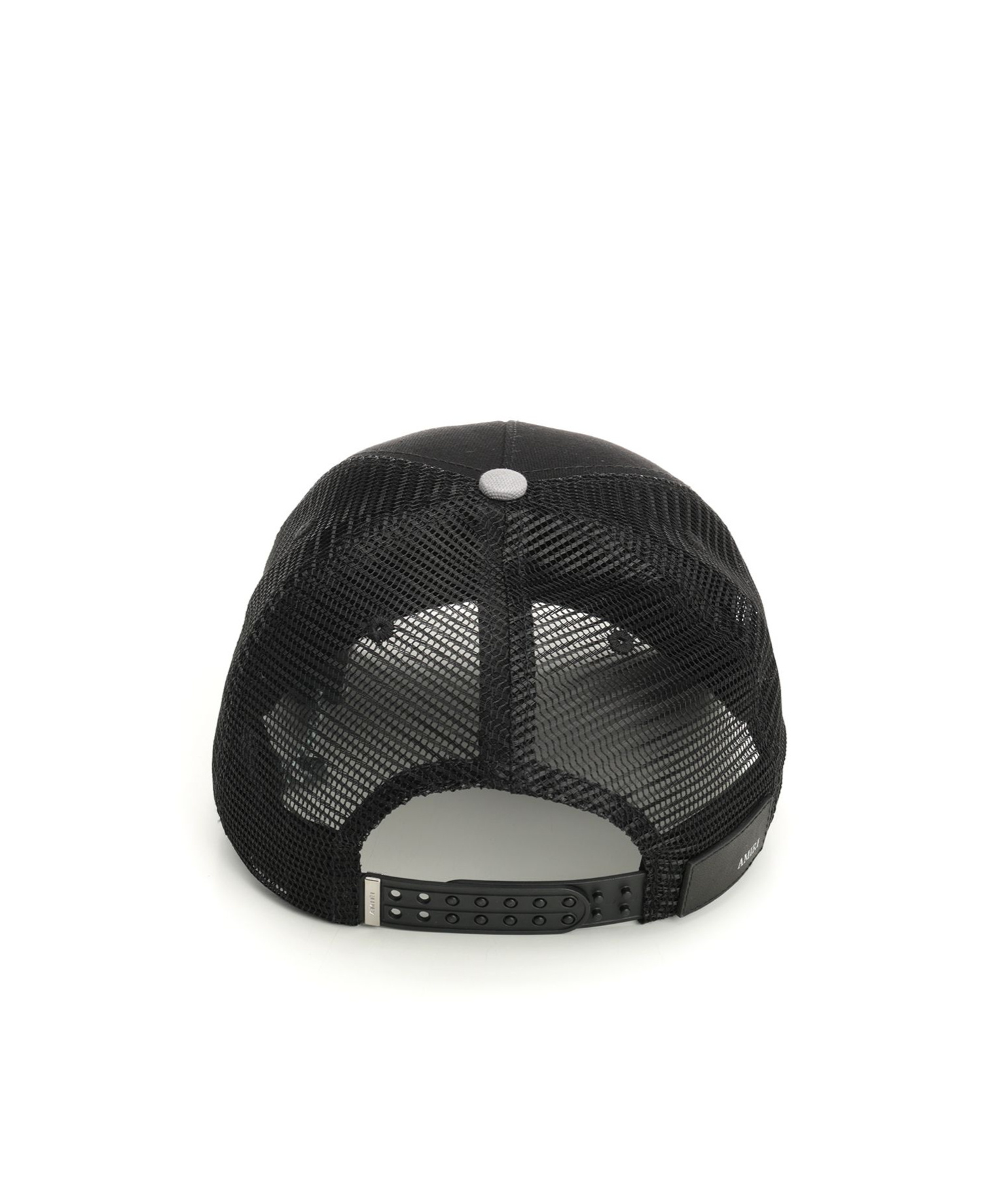 Amiri Cotton Cap With Curved Brim And Mesh Back In Black