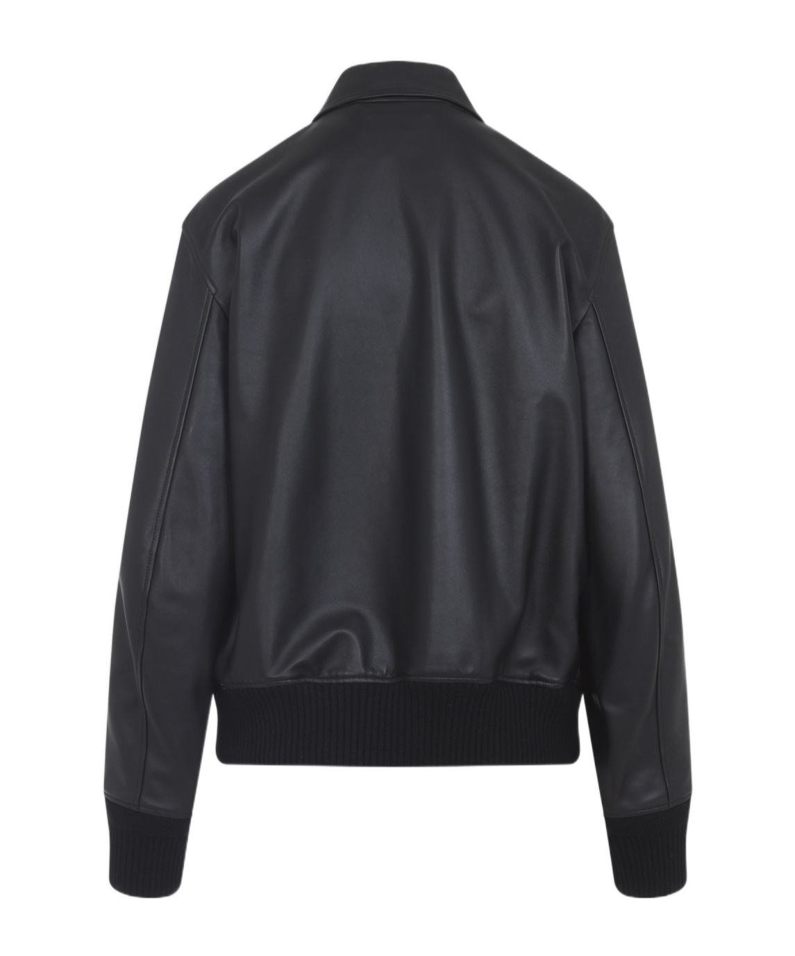 Ralph Lauren Ribbed Cuff Bomber Jacket Featuring Pockets In Black