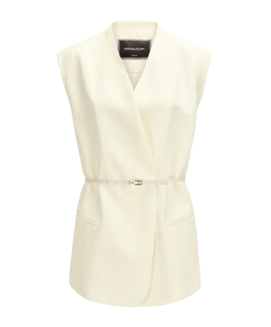 Fabiana Filippi V-neck Vest In White