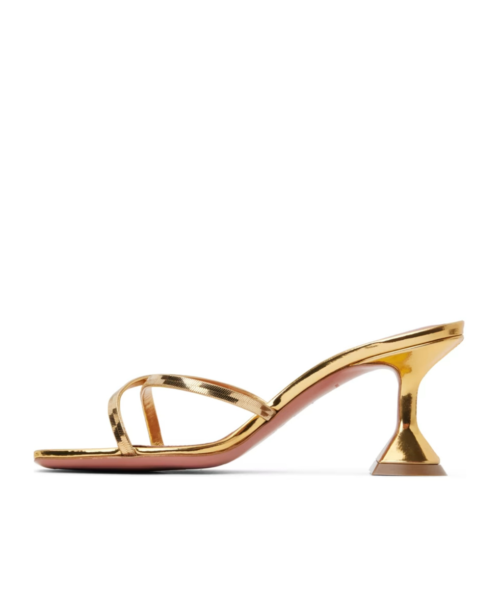 Amina Muaddi Henson Cross-chain High-heeled Sandals In Nude