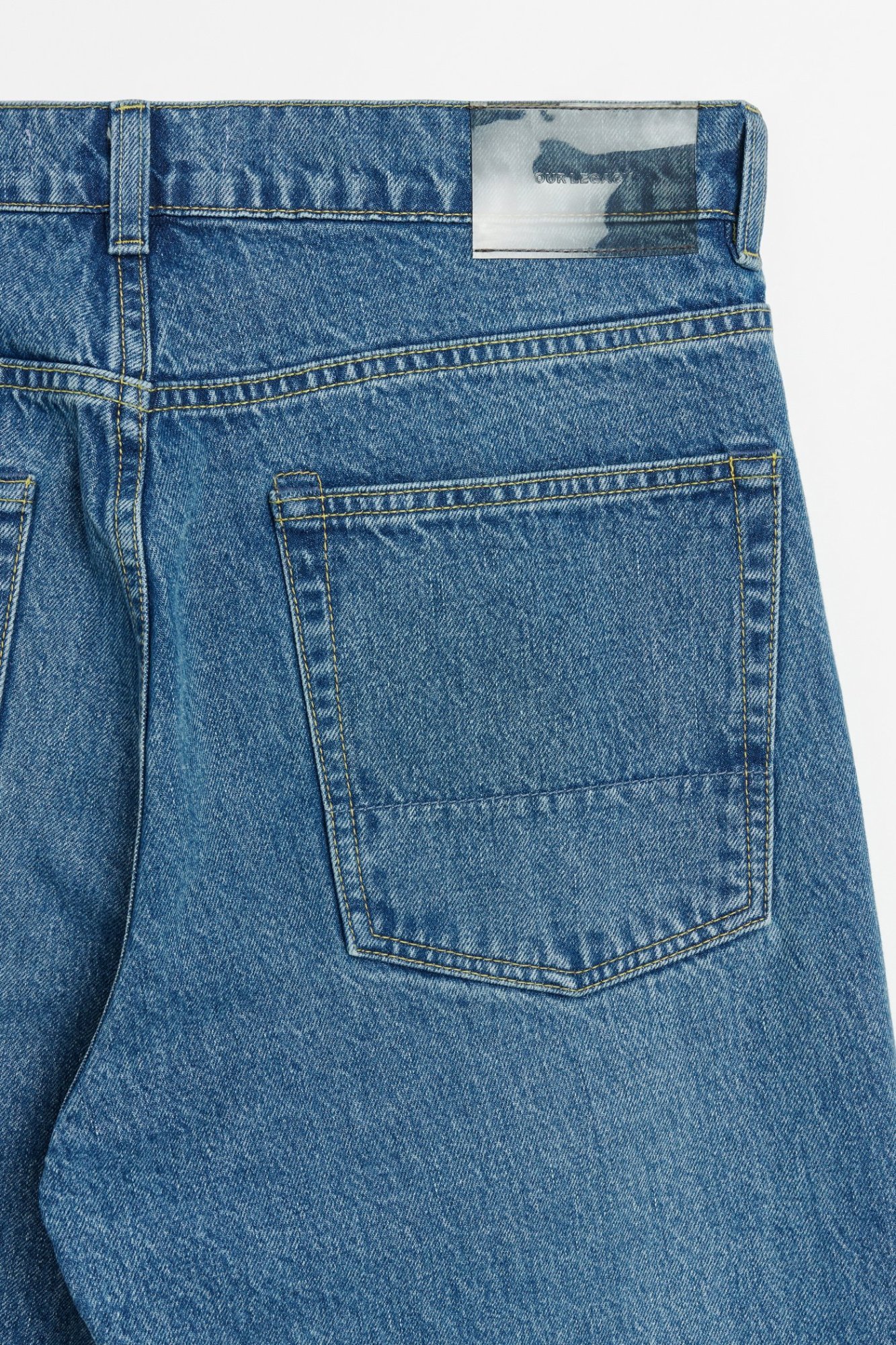 Our Legacy Third Cut Logo-patch Jeans In Blue