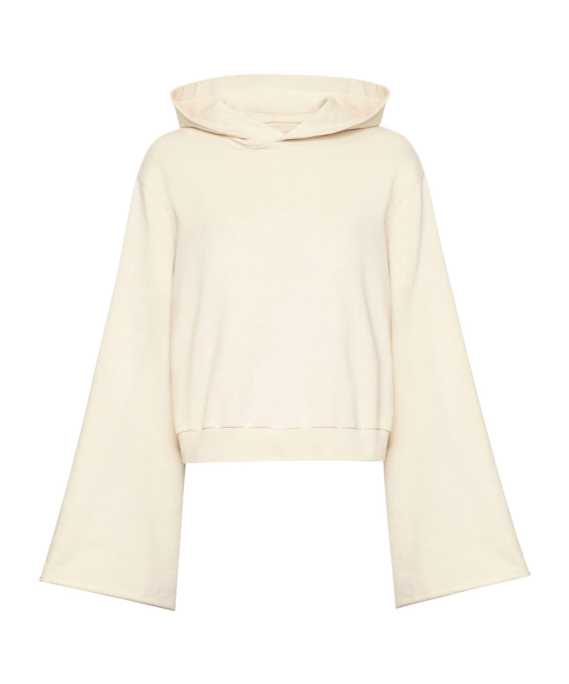 Shop Mm6 Maison Margiela Drop-shoulder Hooded Sweatshirt In White