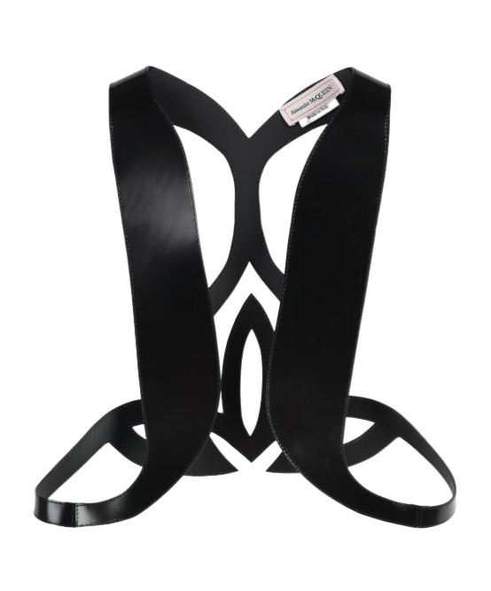 Alexander Mcqueen Leather Vest In Black