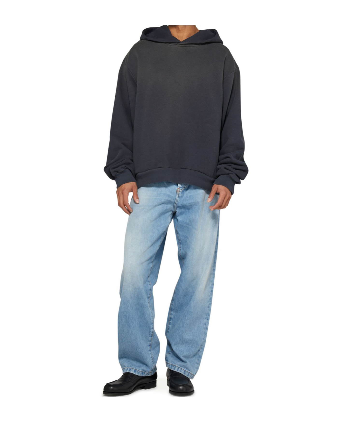 Acne Studios Logo Hooded Sweater In Black
