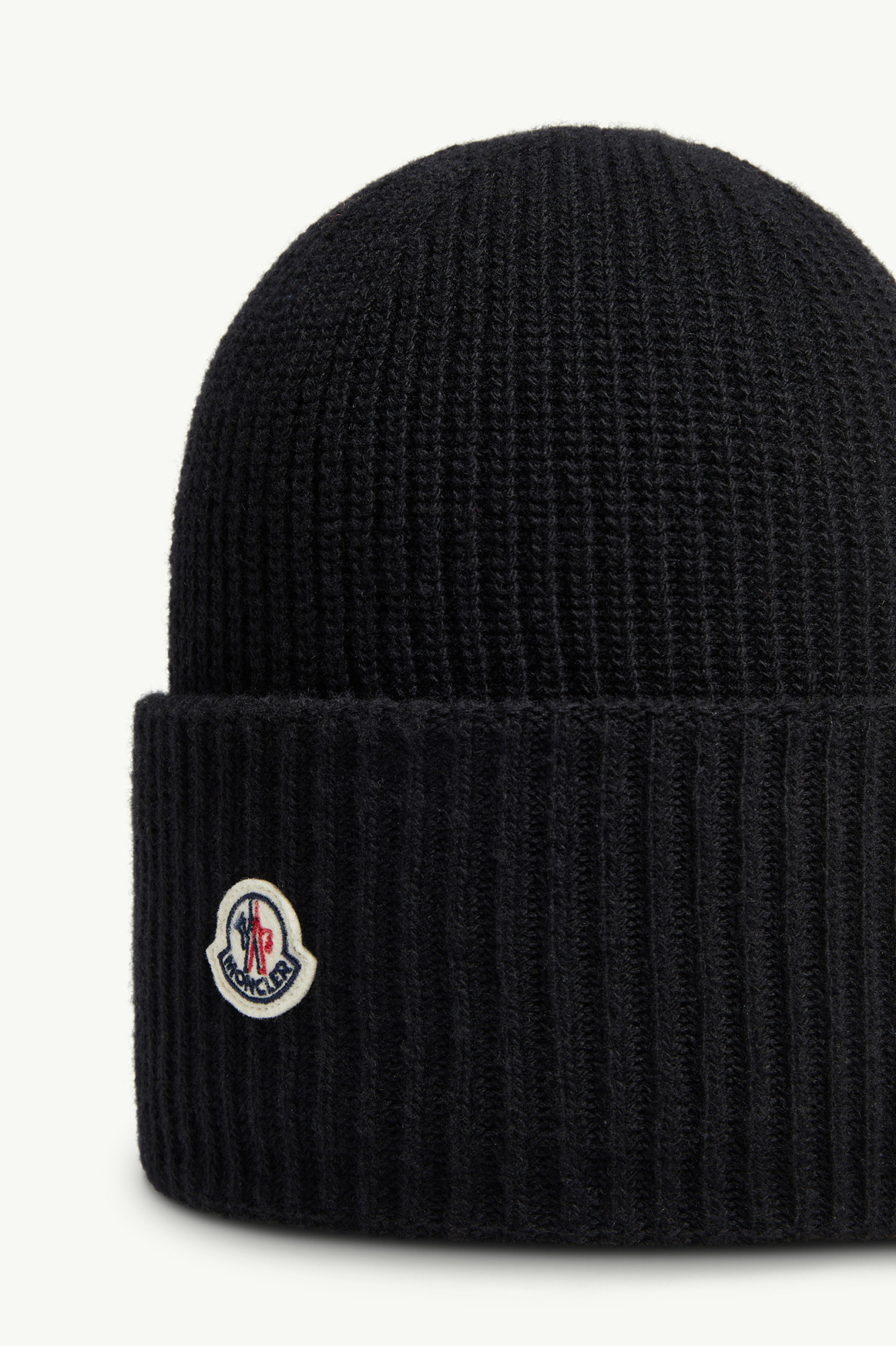 Moncler Women Beanie Wool And Cashmere Hat In Black