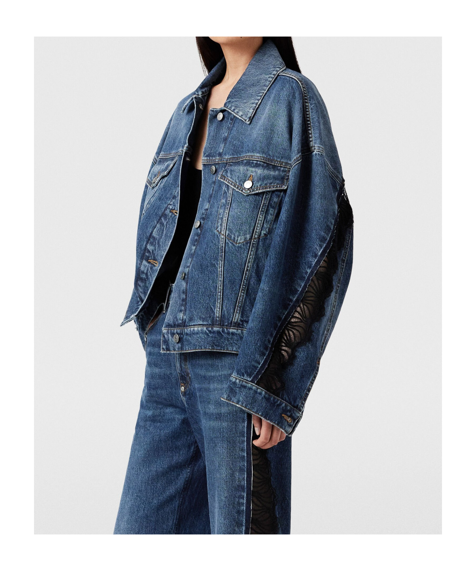 STELLA MCCARTNEY LONG-SLEEVED DENIM COAT