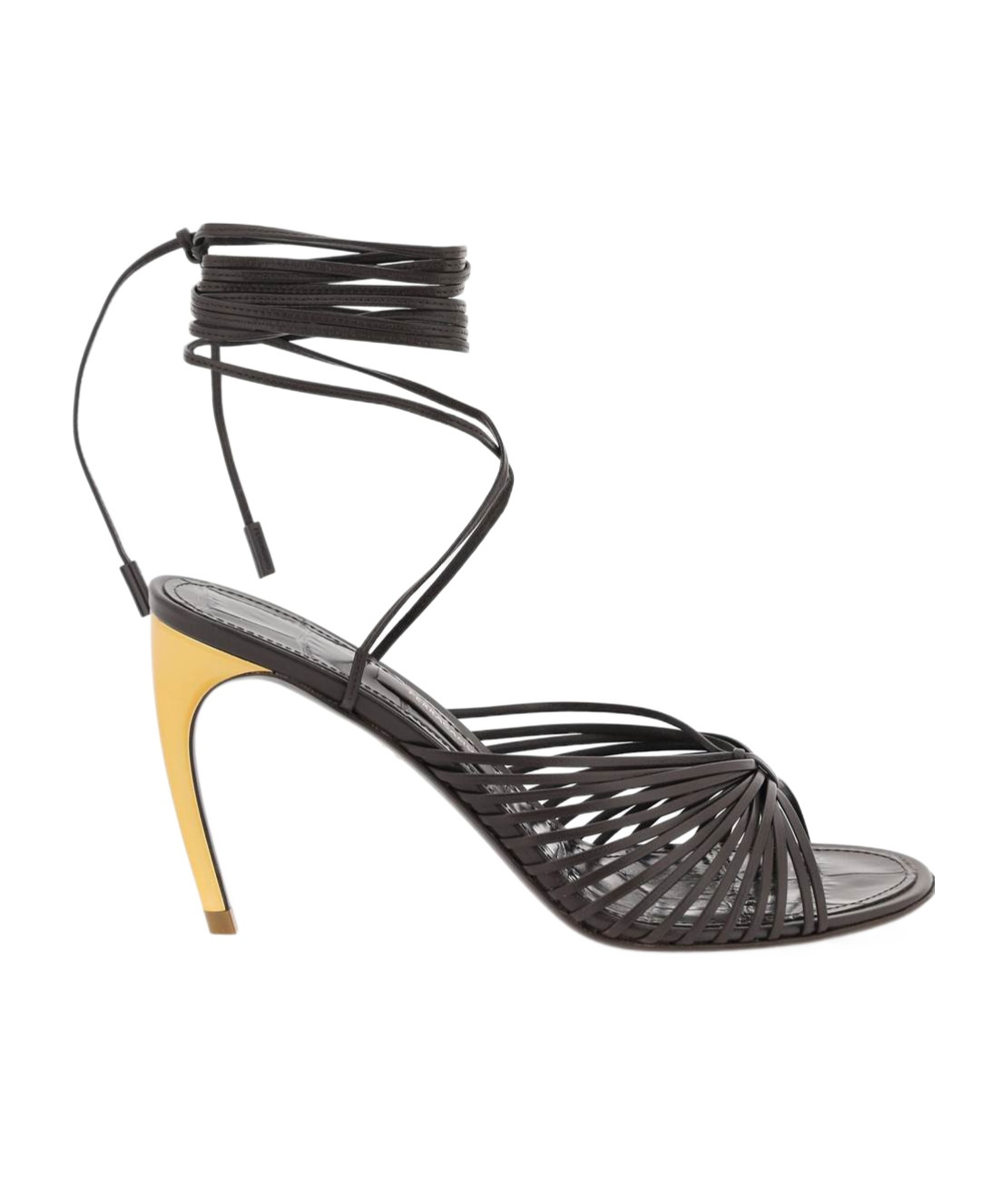 Shop Ferragamo Salvatore Atena Wrap-around P Sandals In Black
