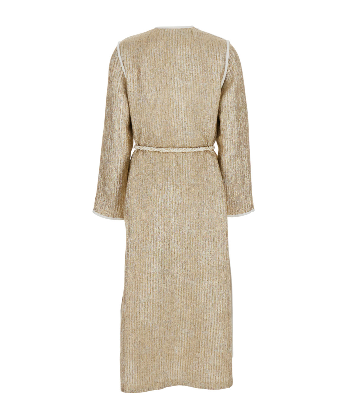 Shop Forte Forte V-neck Coat In Nude