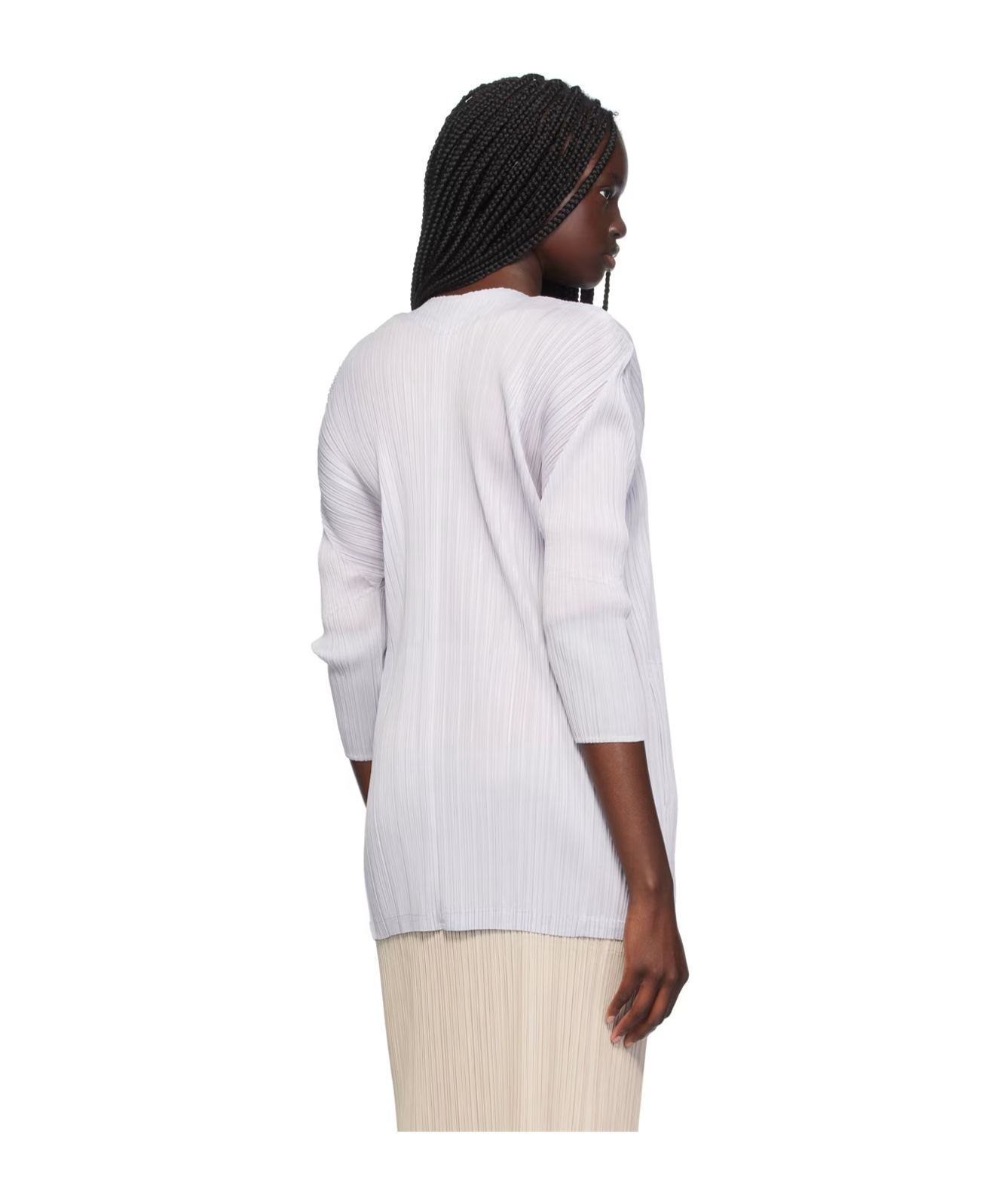 ISSEY MIYAKE MONTHLY COLORS JULY SINGLE-BUTTON SWEATER