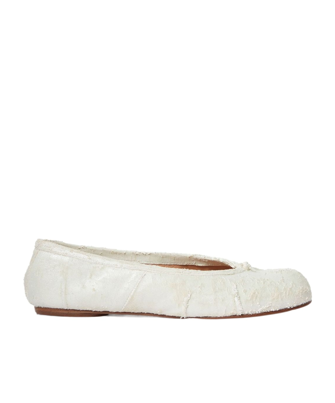 Maison Margiela 'tabi' White Ballerina Flats With Split-toe In Nappa Leather Woman In White