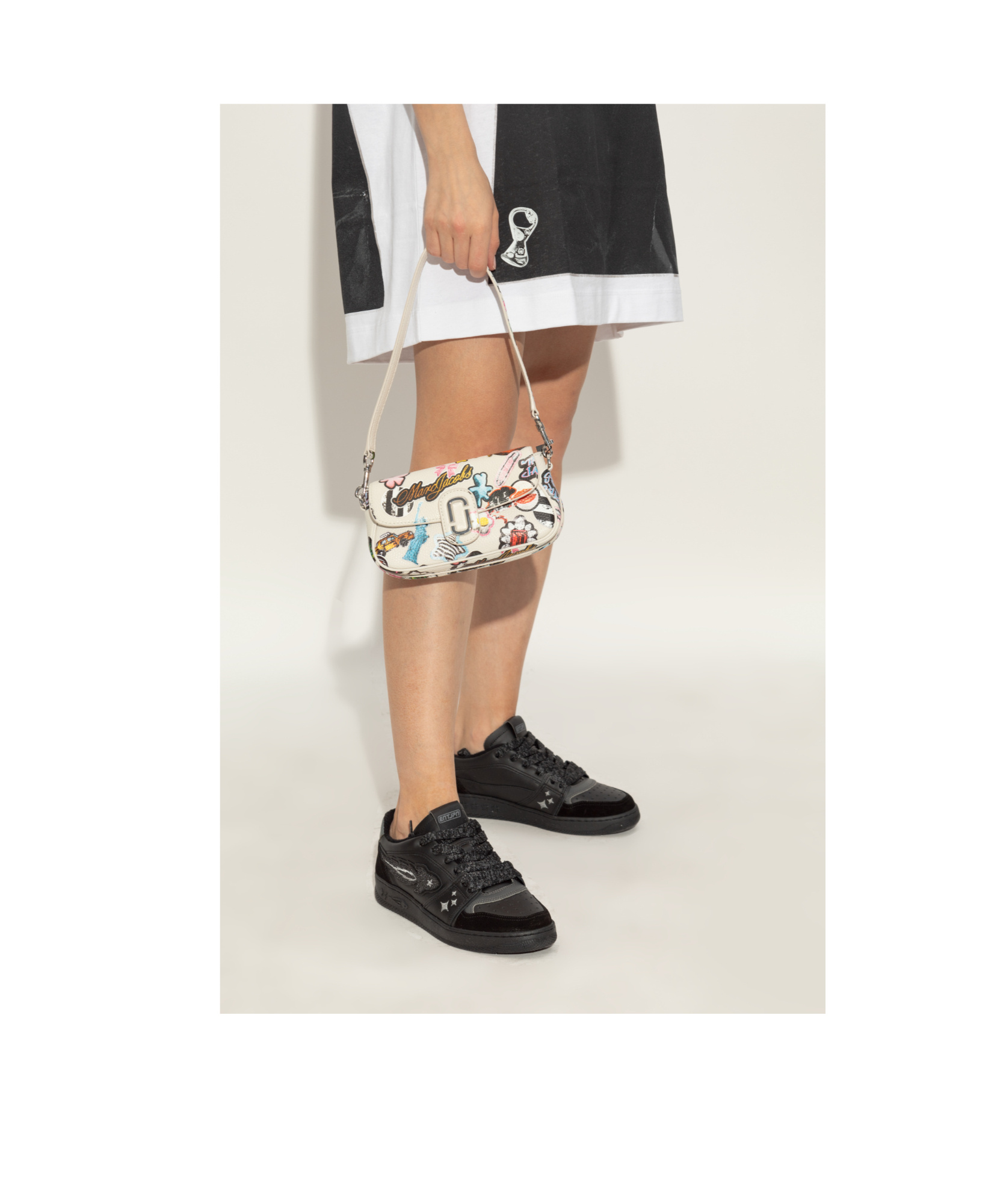 Marc Jacobs Multicolour Small Shoulder Bag In White