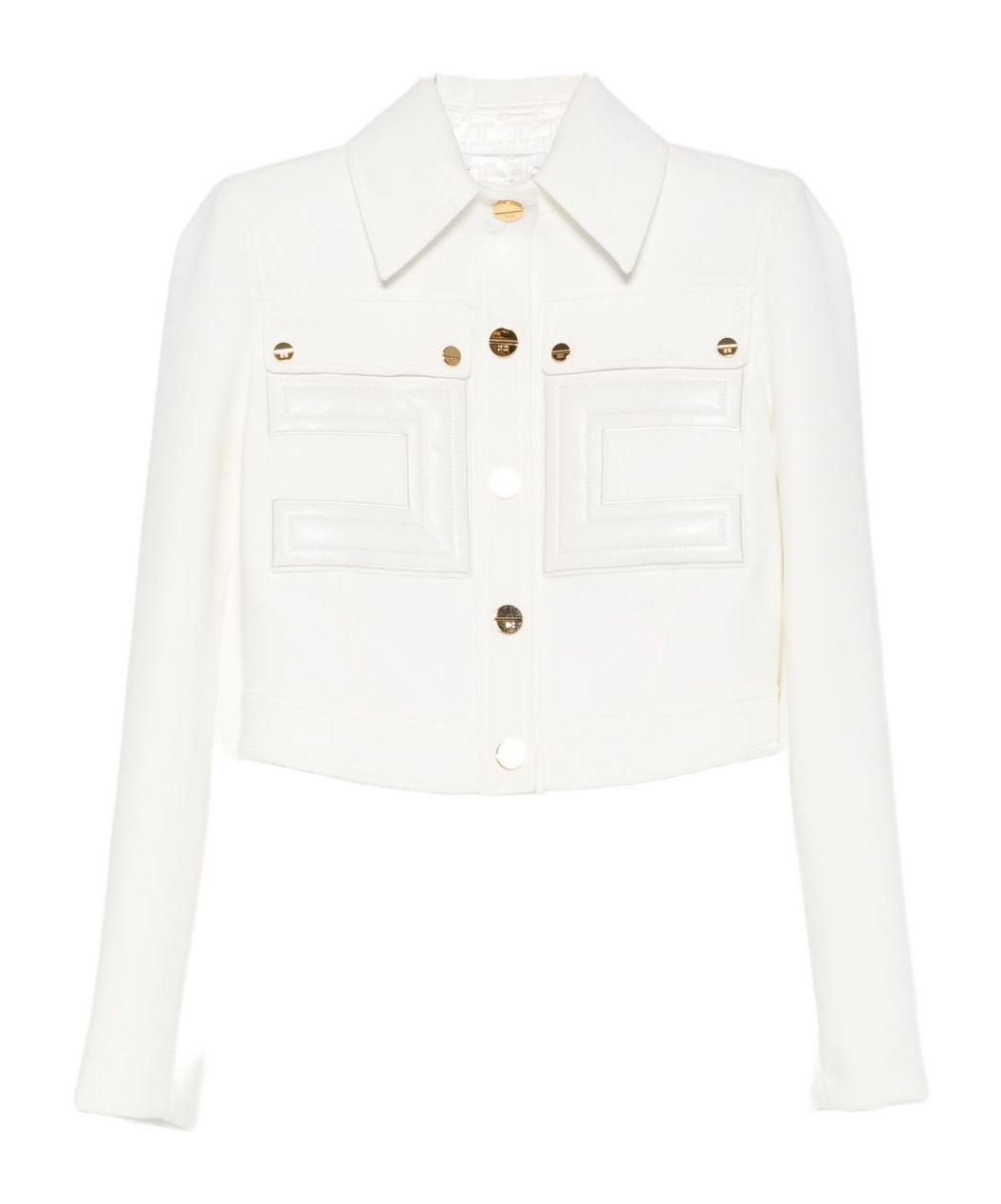 Elisabetta Franchi Jackets Light And Natural In White