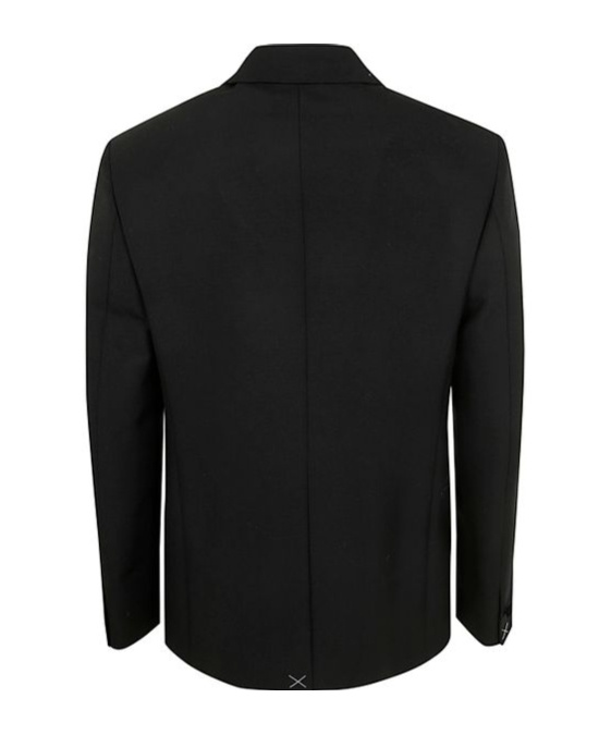 Versace Double-breasted Blazer In Black