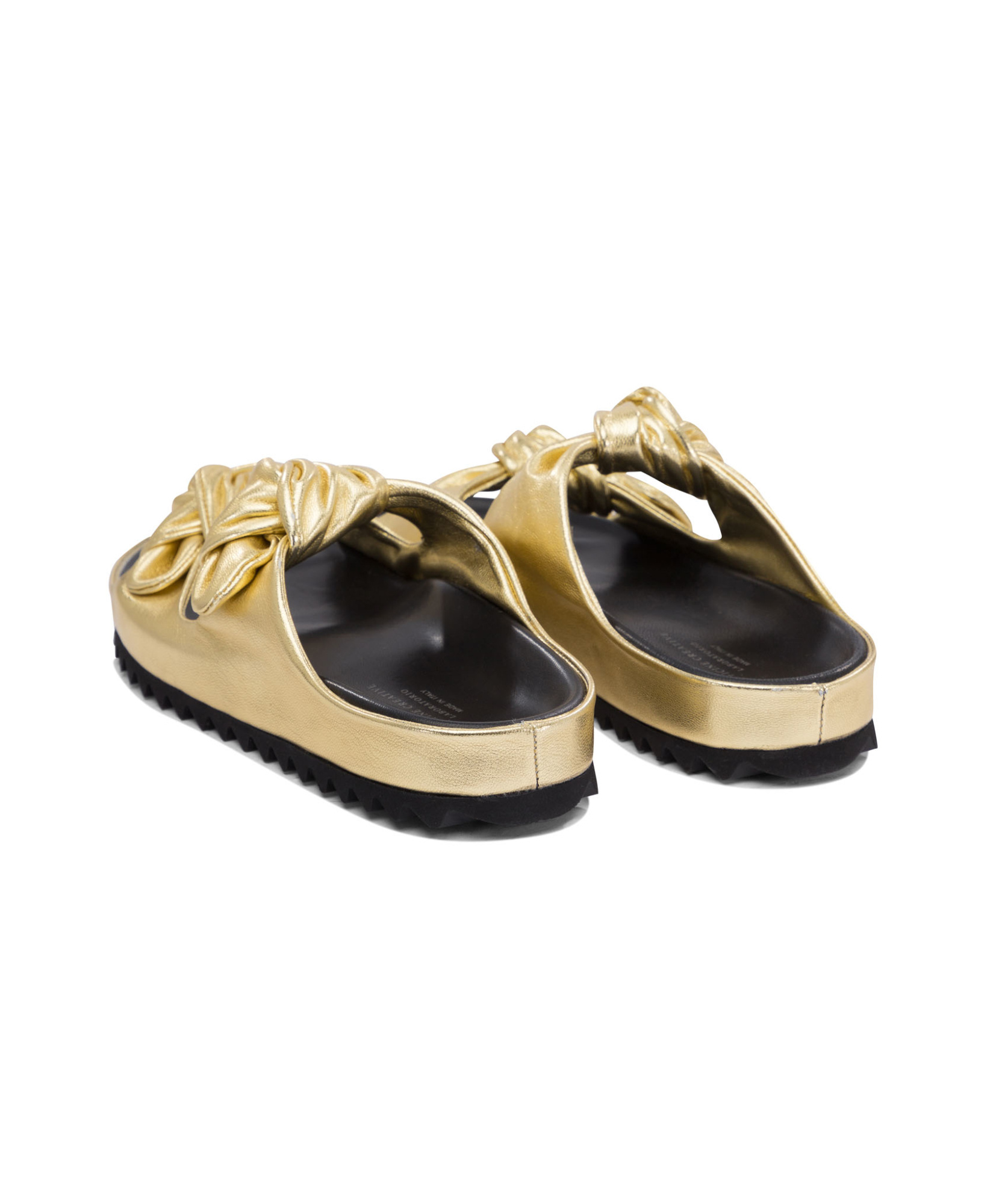 Officine Creative Knotted Double-strap Sandals In Nude