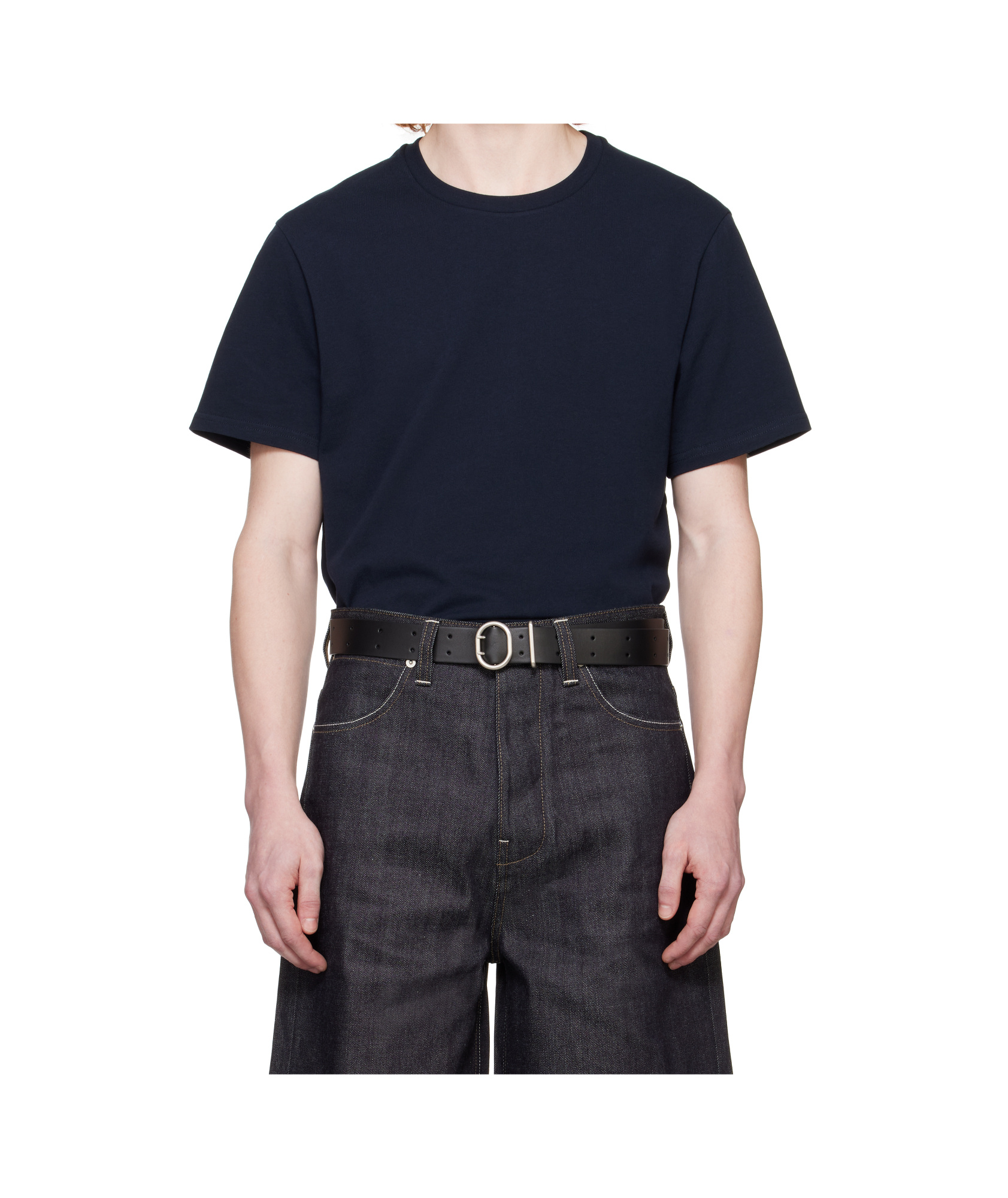 Jil Sander Navy Crewneck T-shirt In Black