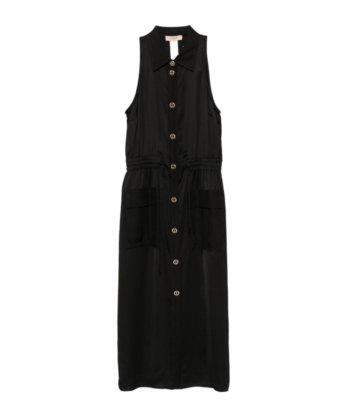 Shop Twinset Logo-engraved Midi Dress