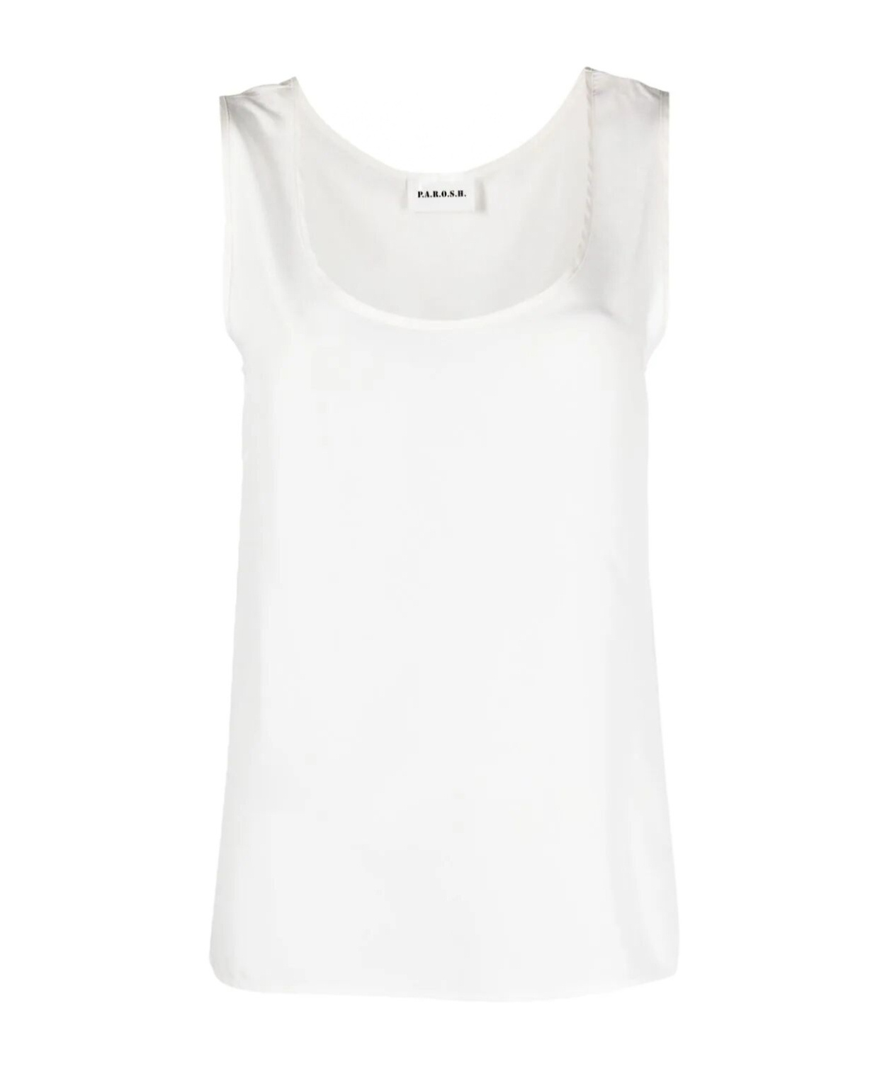 P.A.R.O.S.H U-NECK SILK TANK TOP 