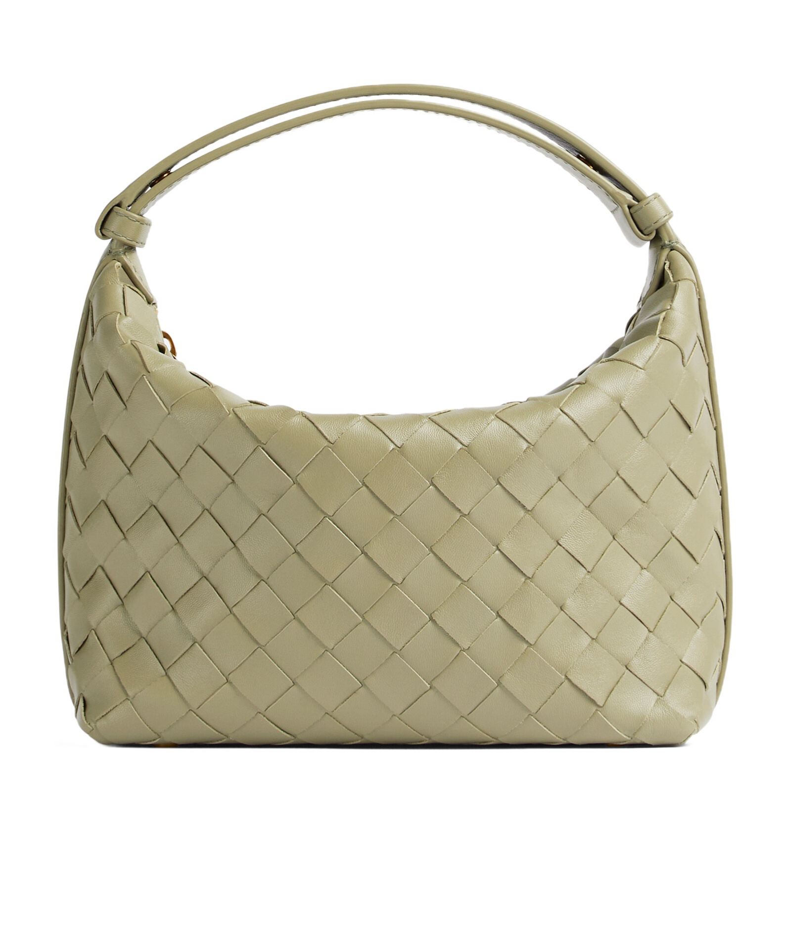 Bottega Veneta Mini Wallace Intrecciato Leather Shoulder Bag In Nude