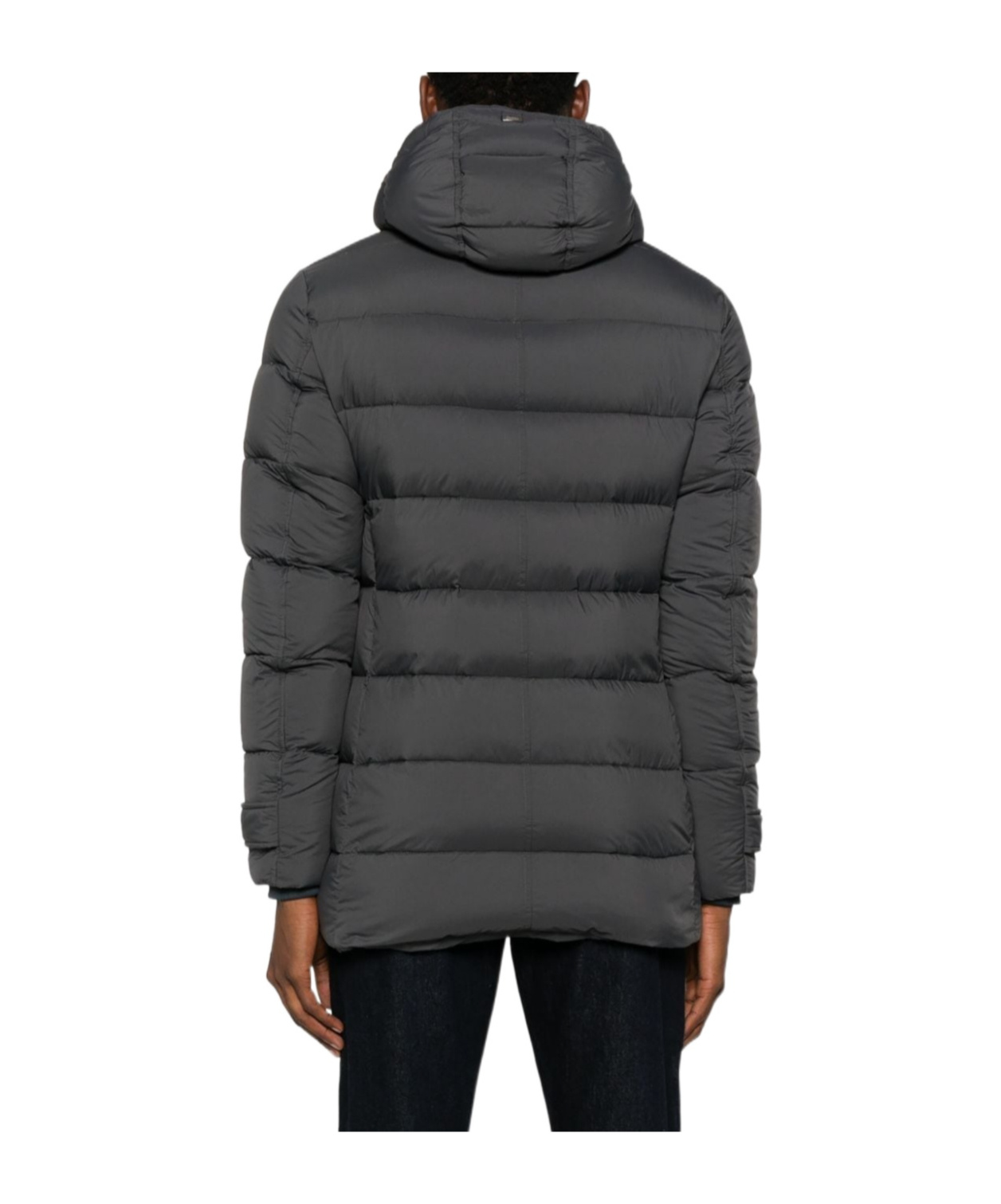 Herno Hooded Puffer Coat In Black