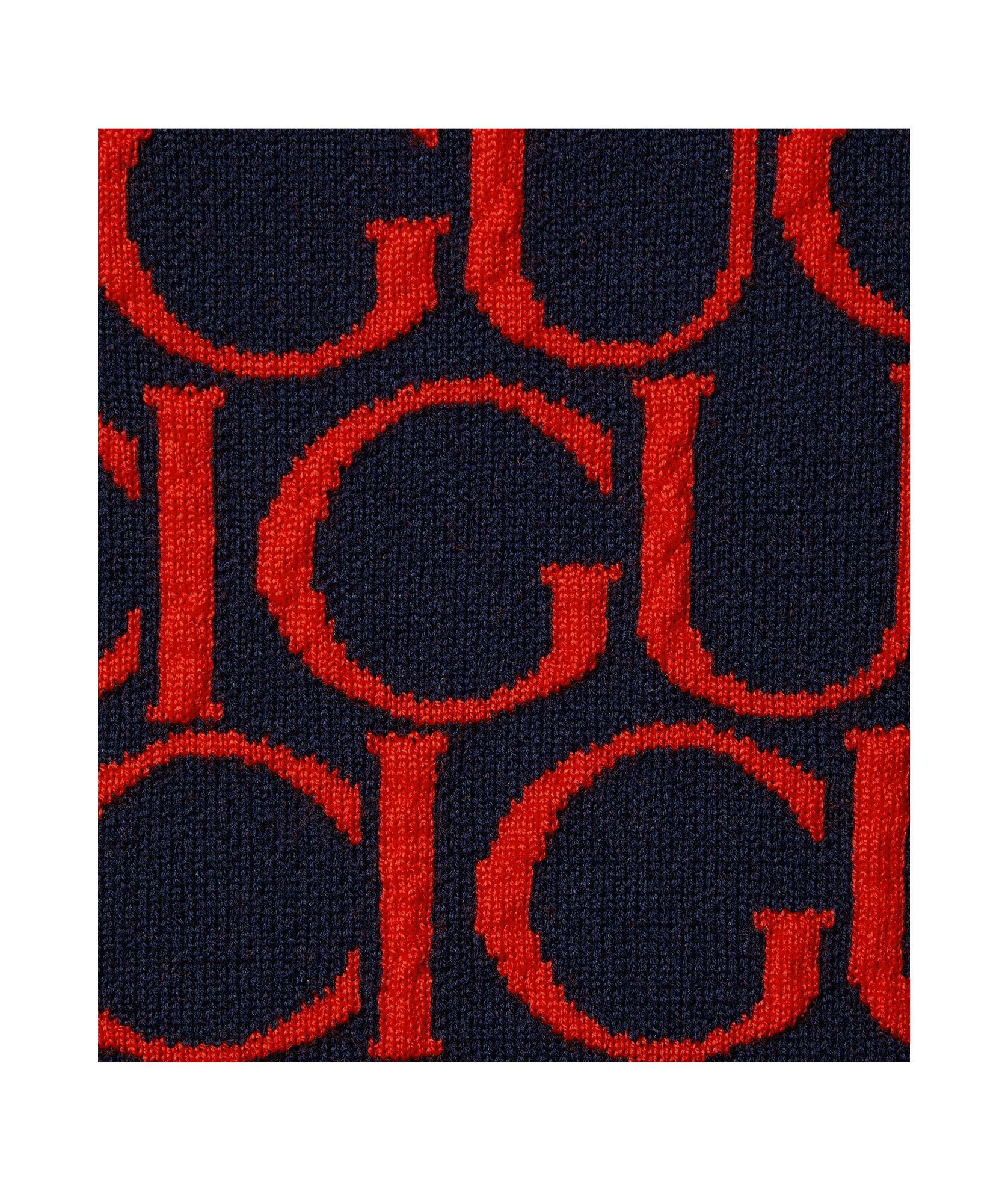 GUCCI LOGO-JACQUARD WOOL JUMPER 