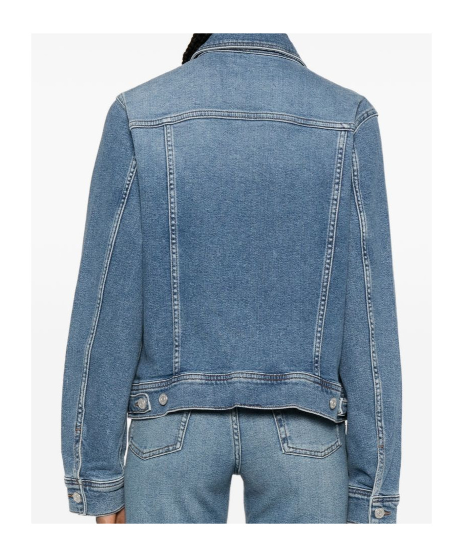 Blue Seven Single-breasted Denim Jacket In Blue