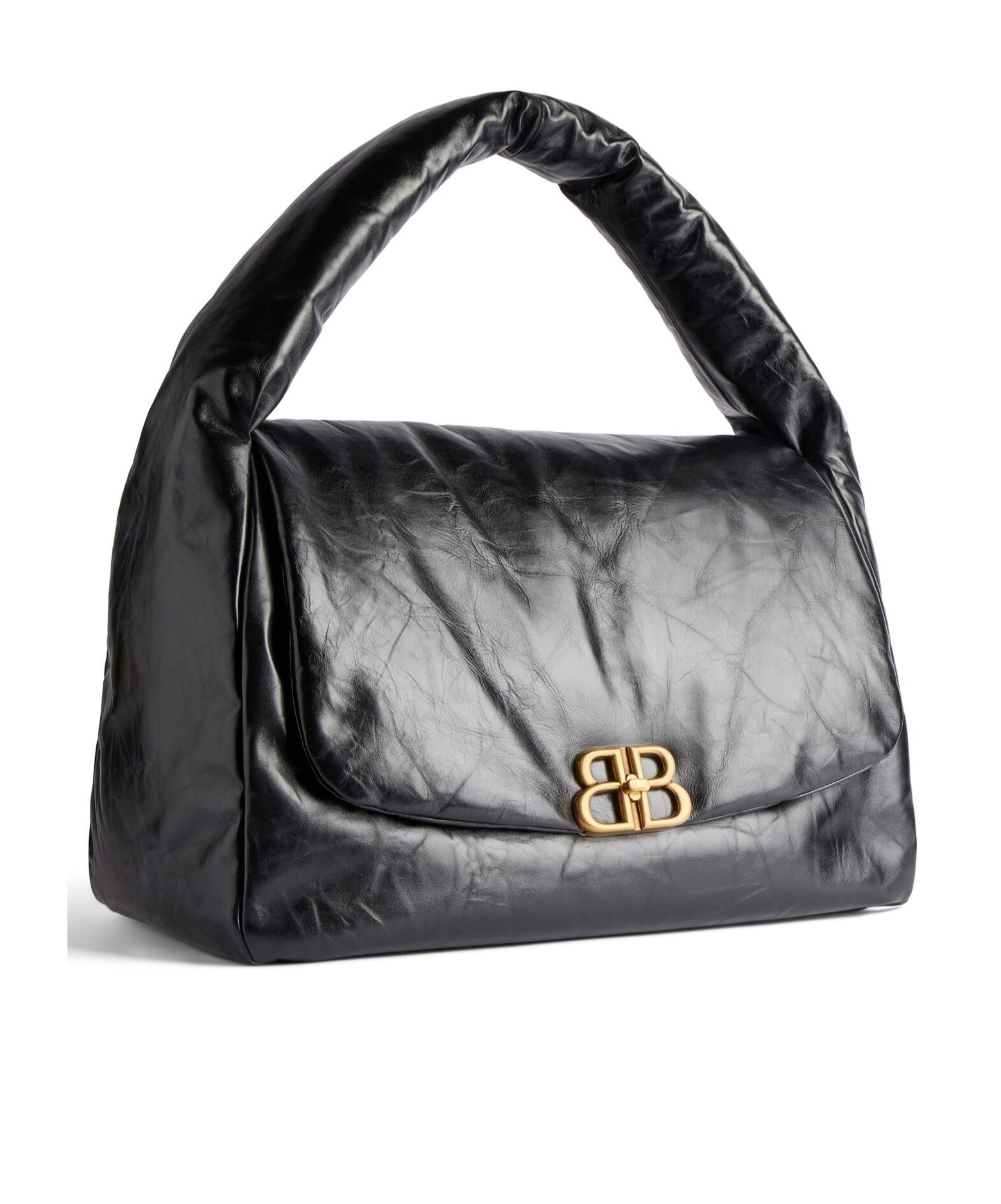 Balenciaga Large Monaco Shoulder Bag In Black