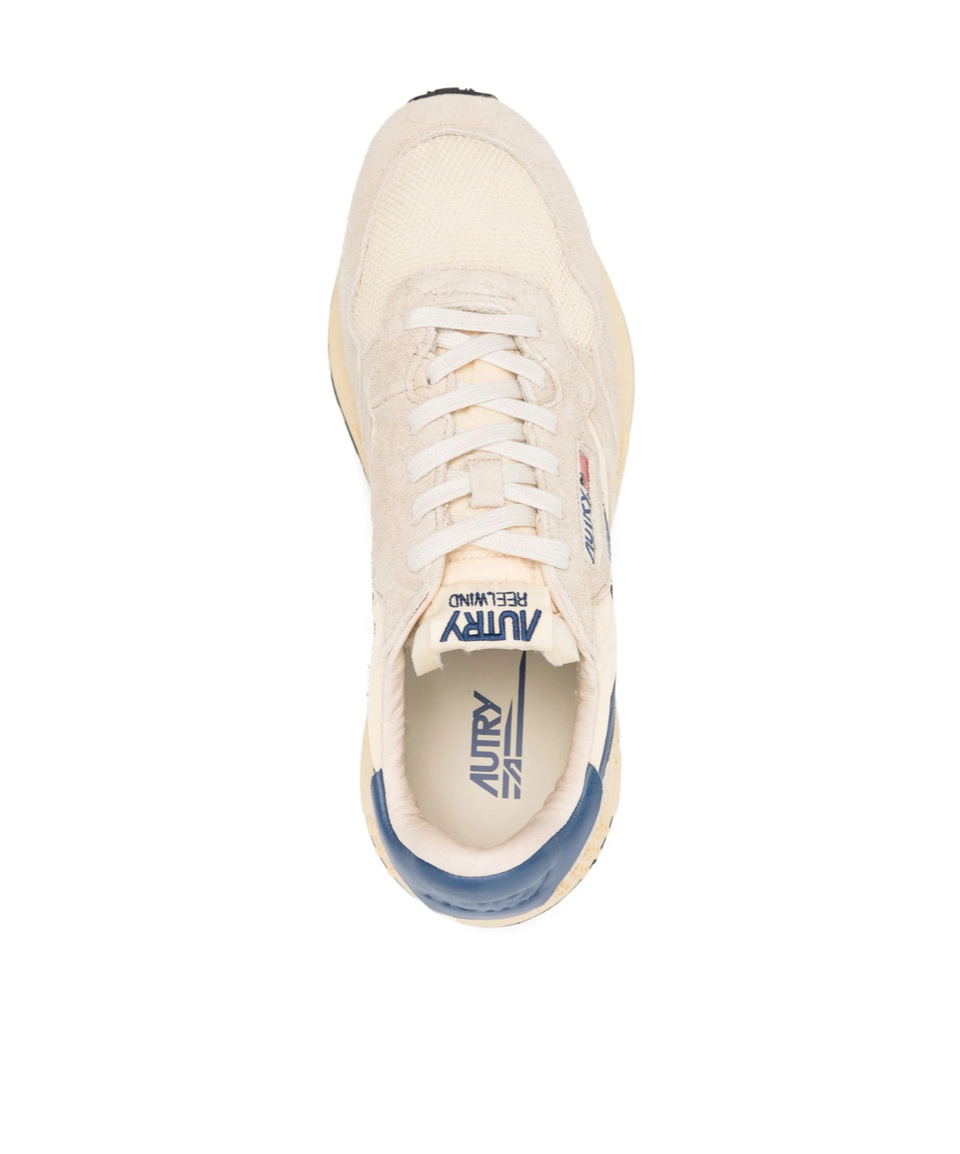 Autry 'reelwind Super Vintage' Grey Sneakers With Logo Patch On The Tongue And Contrasting Heel