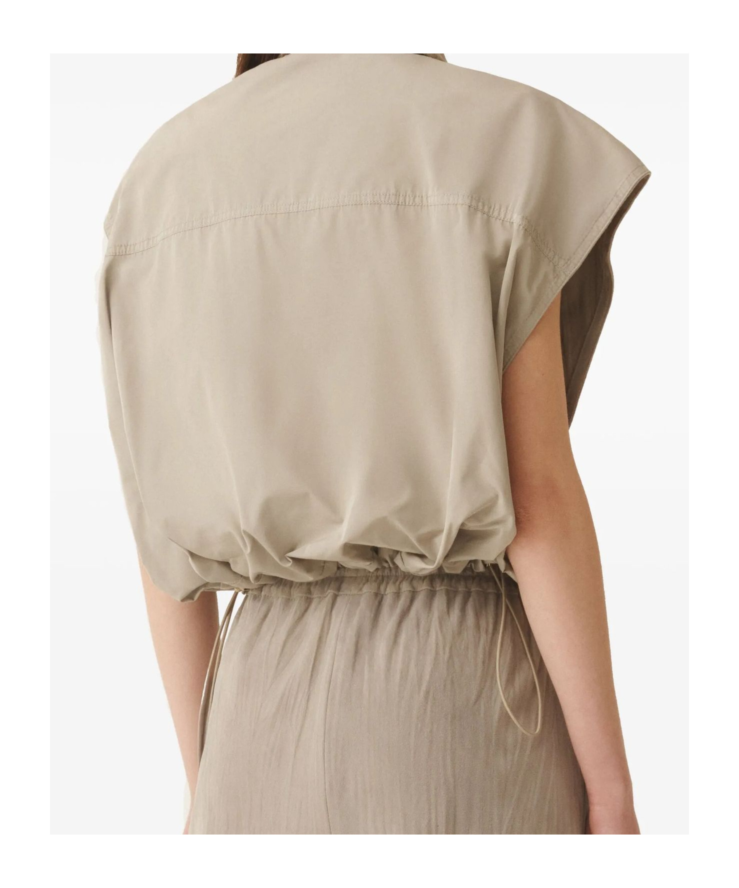 Fabiana Filippi Pleated Suede Bomber Jacket In Nude