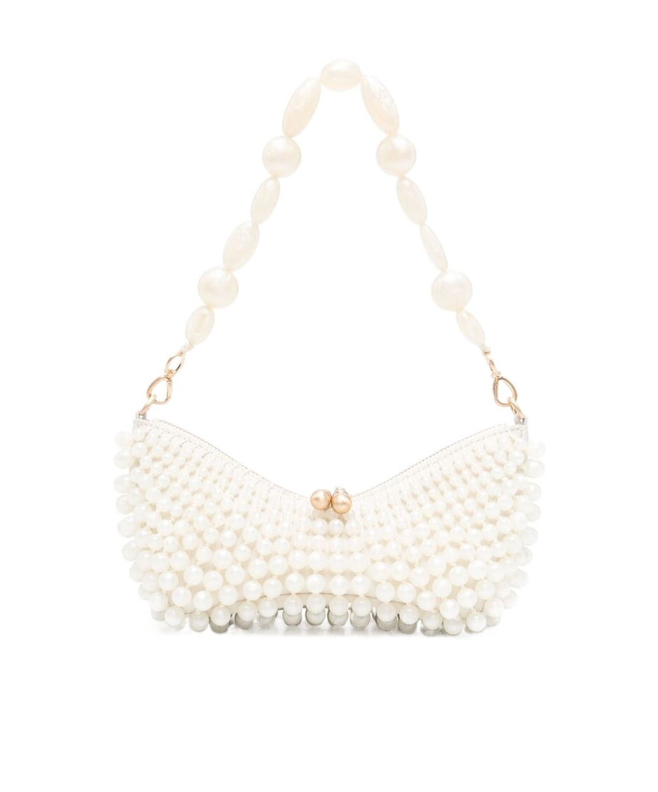 Shop Cult Gaia Mercier Zipped Mini Shoulder Bag In White