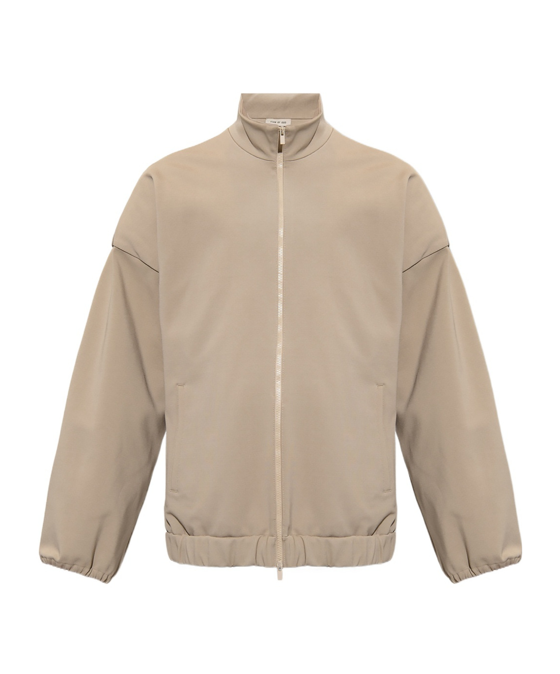 Fear Of God Viscose Blend Eternal Bomber Jacket With Embossed Detail In Nude