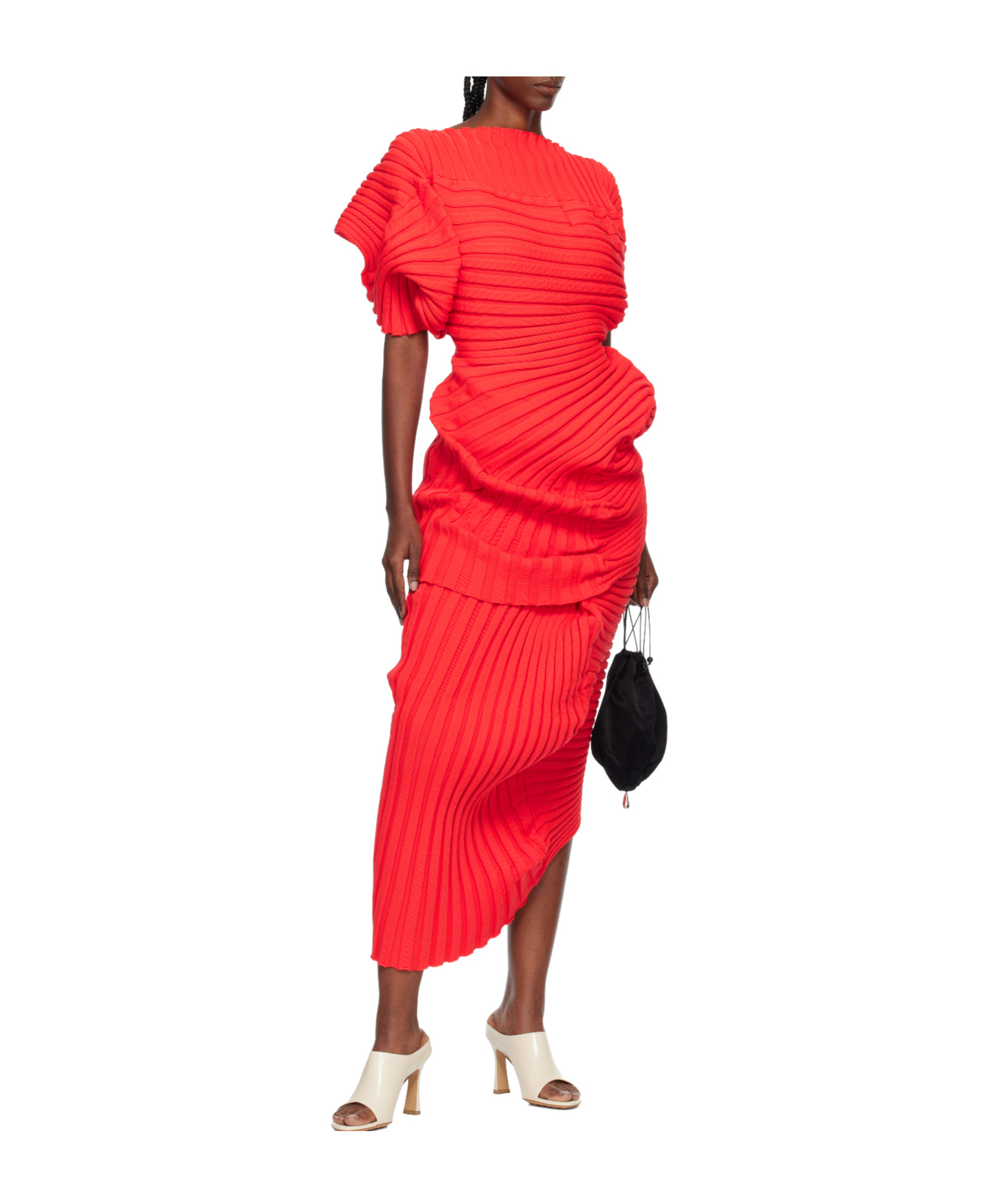 Issey Miyake Knit As It Is Long Skirt In Multi