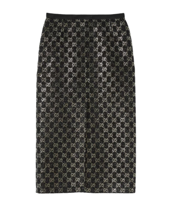 Gucci Crystal-embellished Skirt In Black