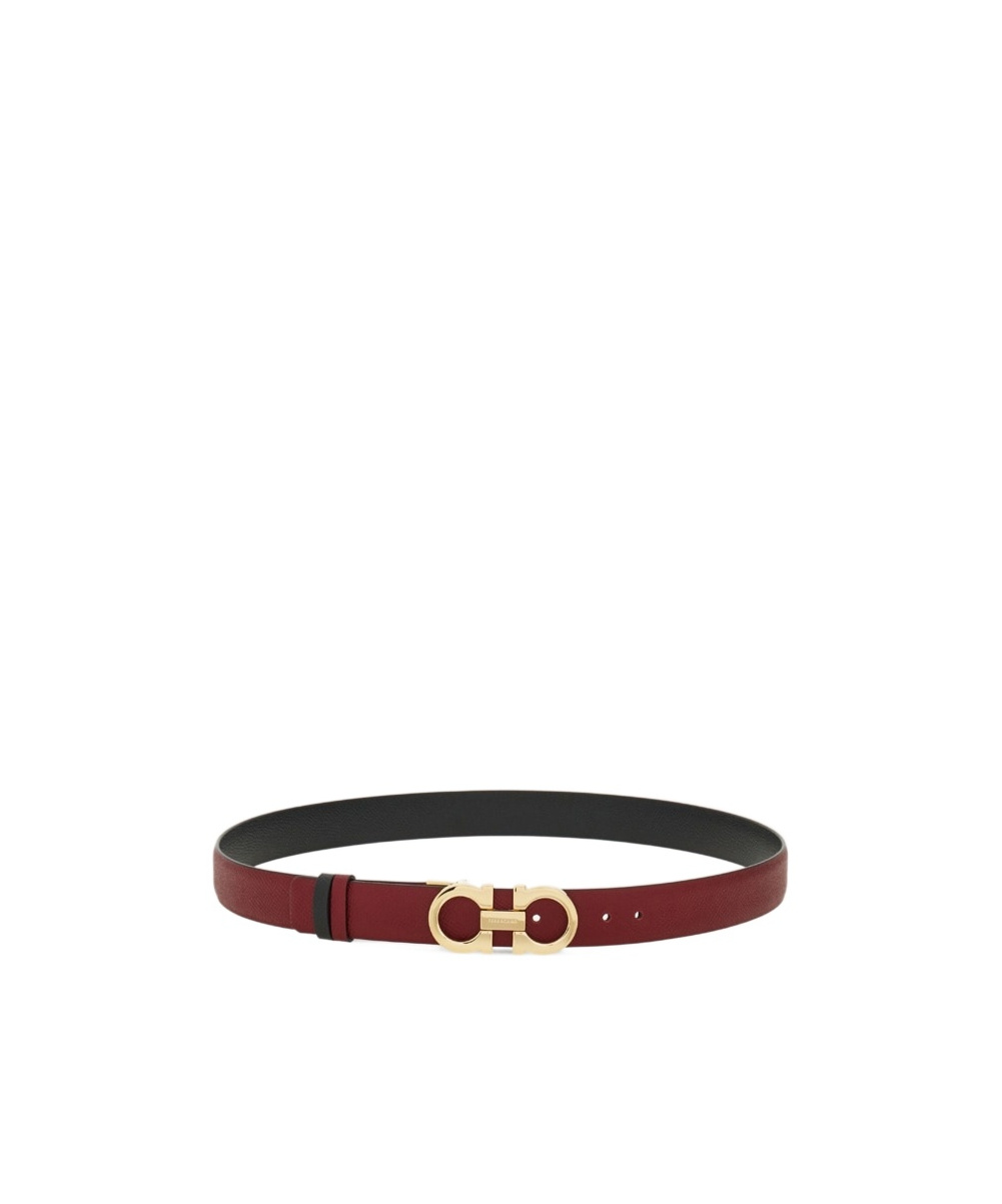 Ferragamo Reversible Gancini Belt In Red