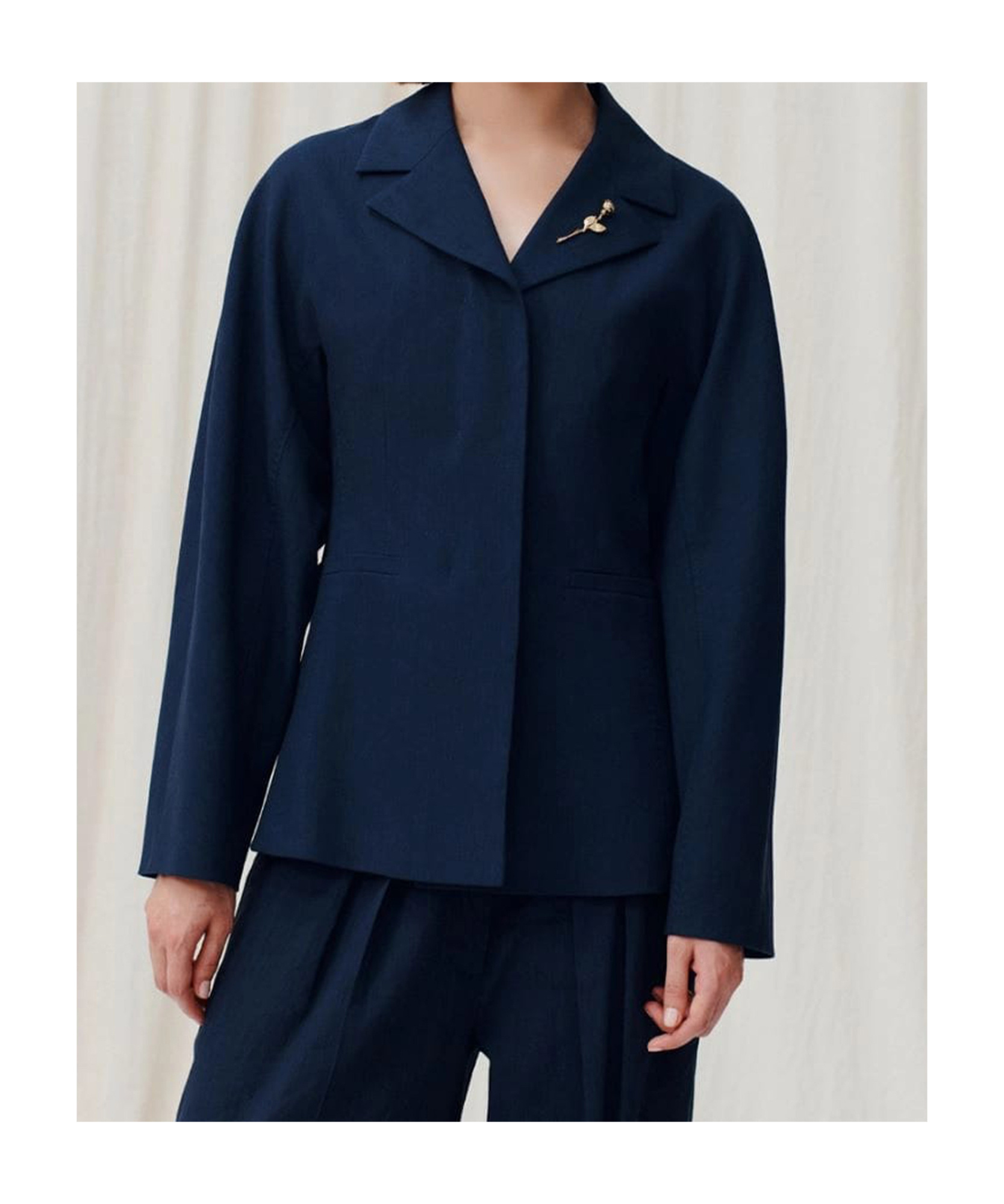 Shop Marella Long Sleeve Casual Jacket In Blue